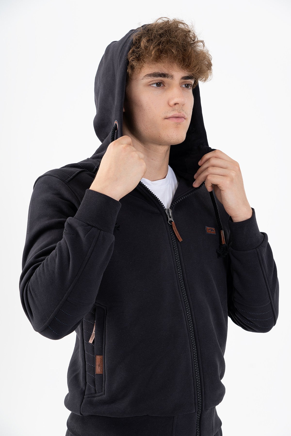 Regular Erkek Kapüşonlu Antrasit Tracktop