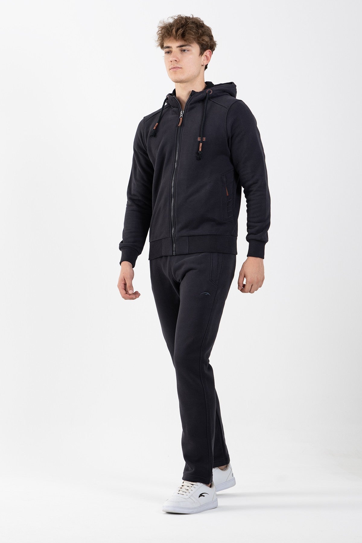 Regular Erkek Kapüşonlu Antrasit Tracktop