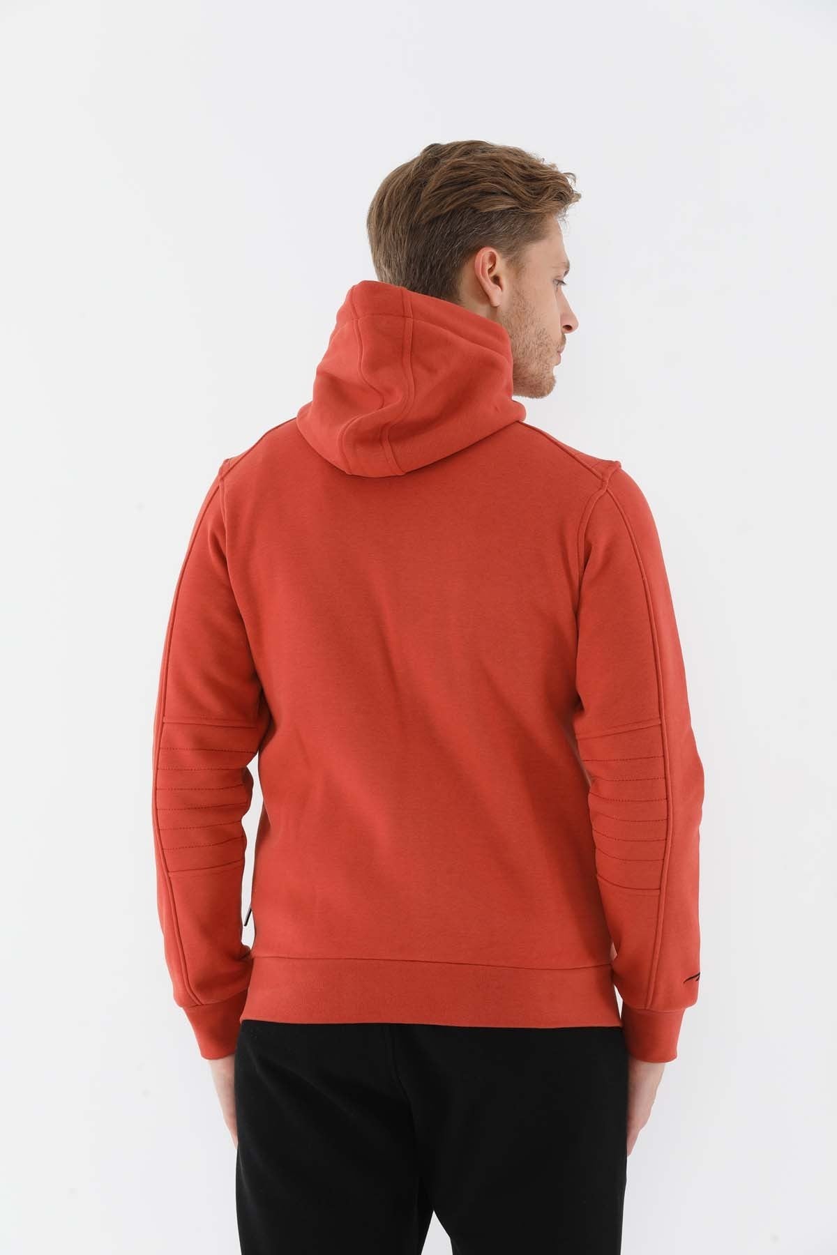 Regular Erkek Kapüşonlu Kiremit Tracktop