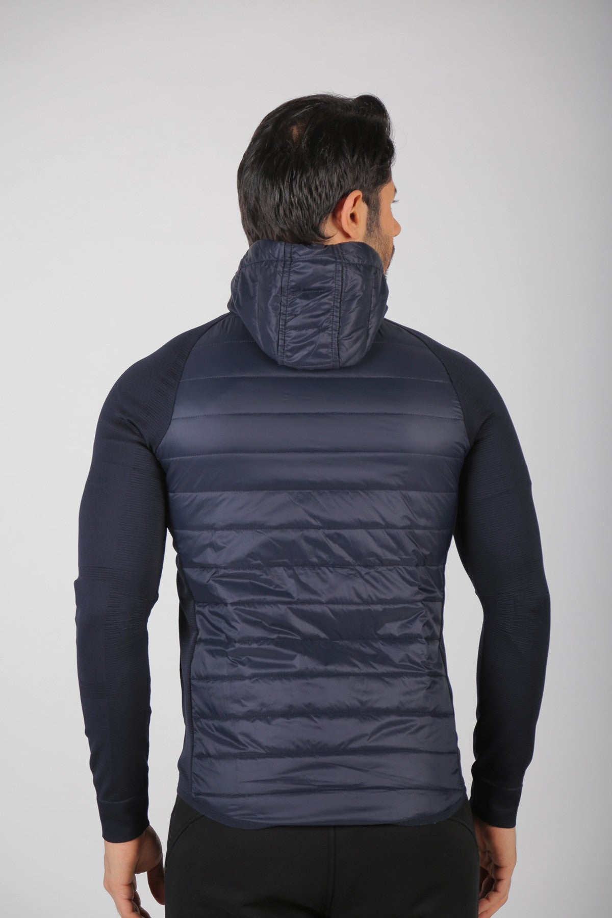 SlimFit Erkek Kapüşonlu Lacivert Ceket