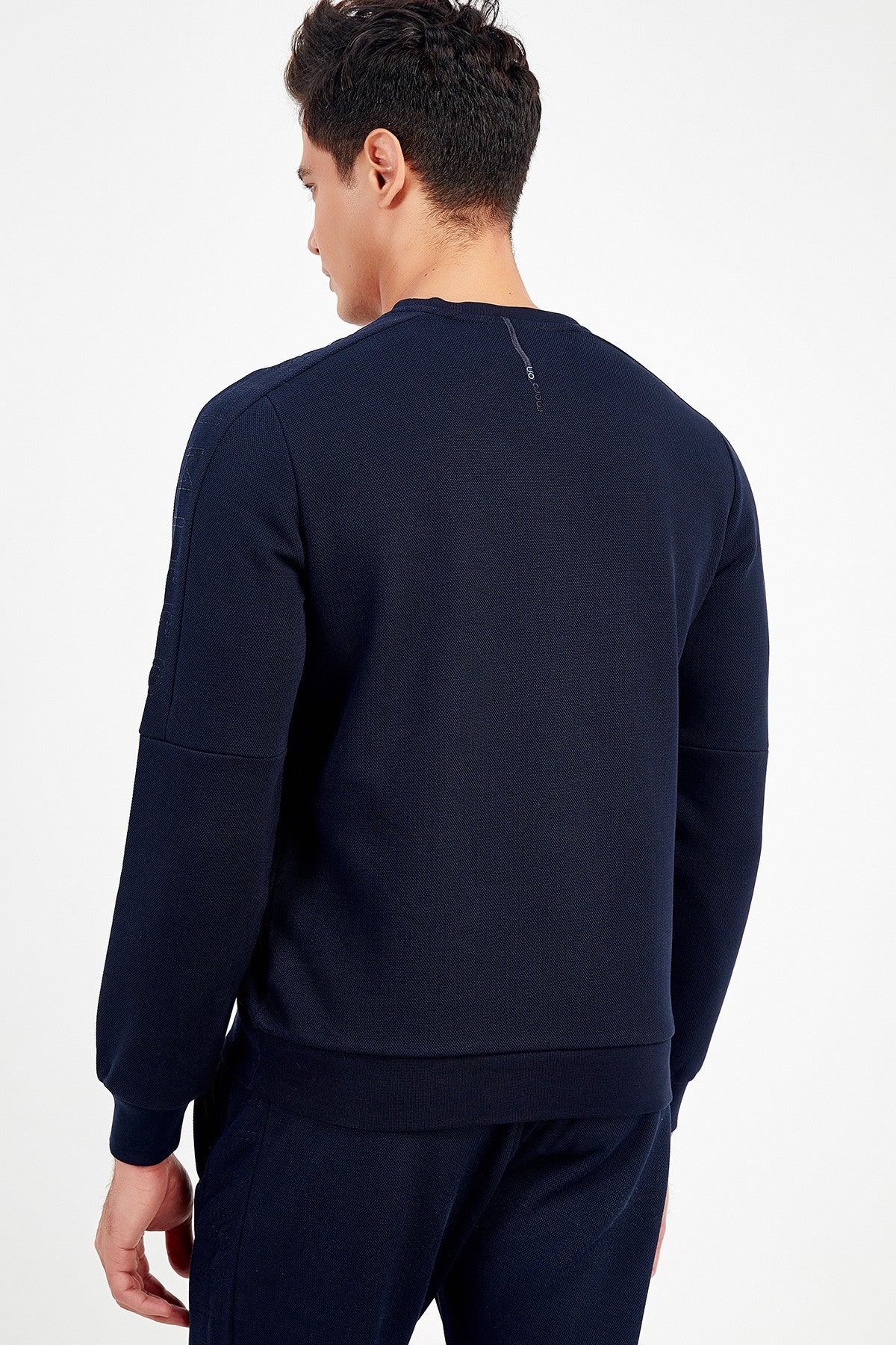 Comfort Erkek Bisiklet Yaka Lacivert Sweatshirt