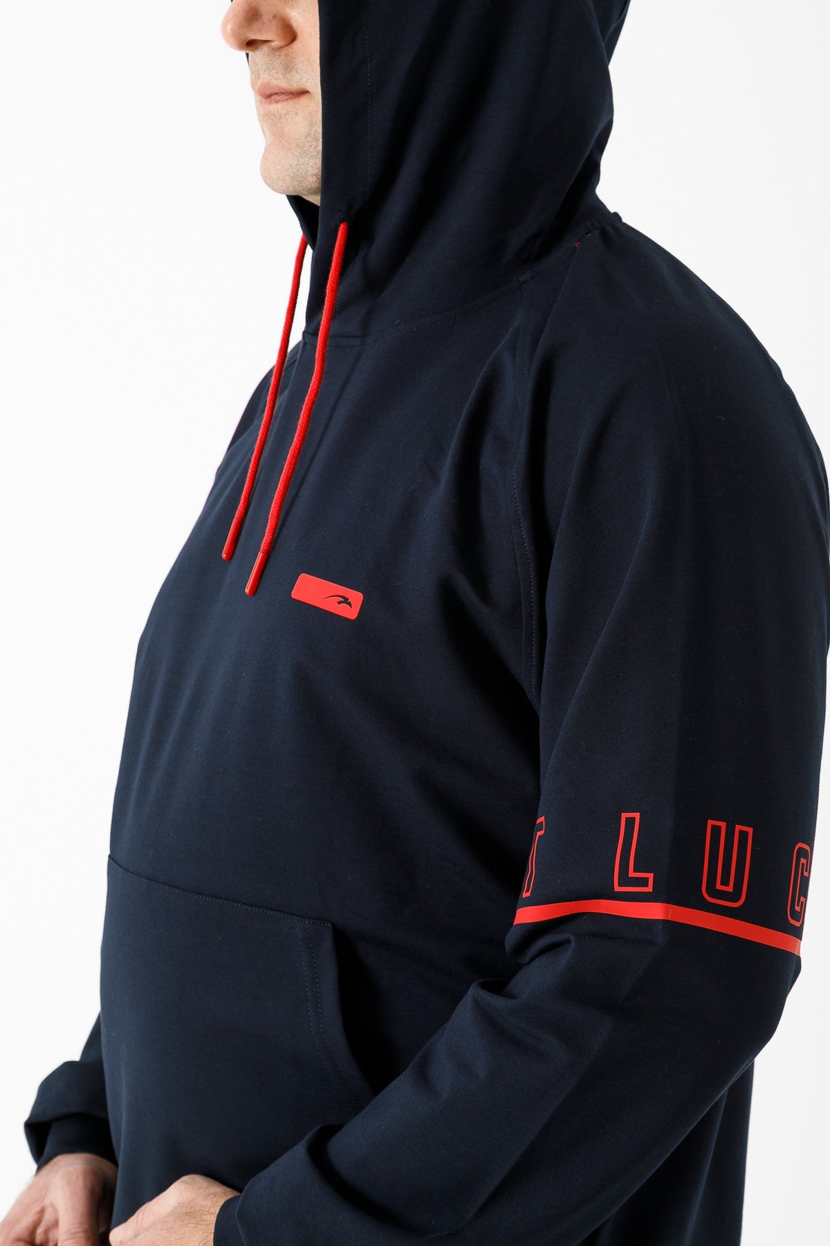 Büyük Beden Erkek Kapüşonlu Lacivert Sweatshirt