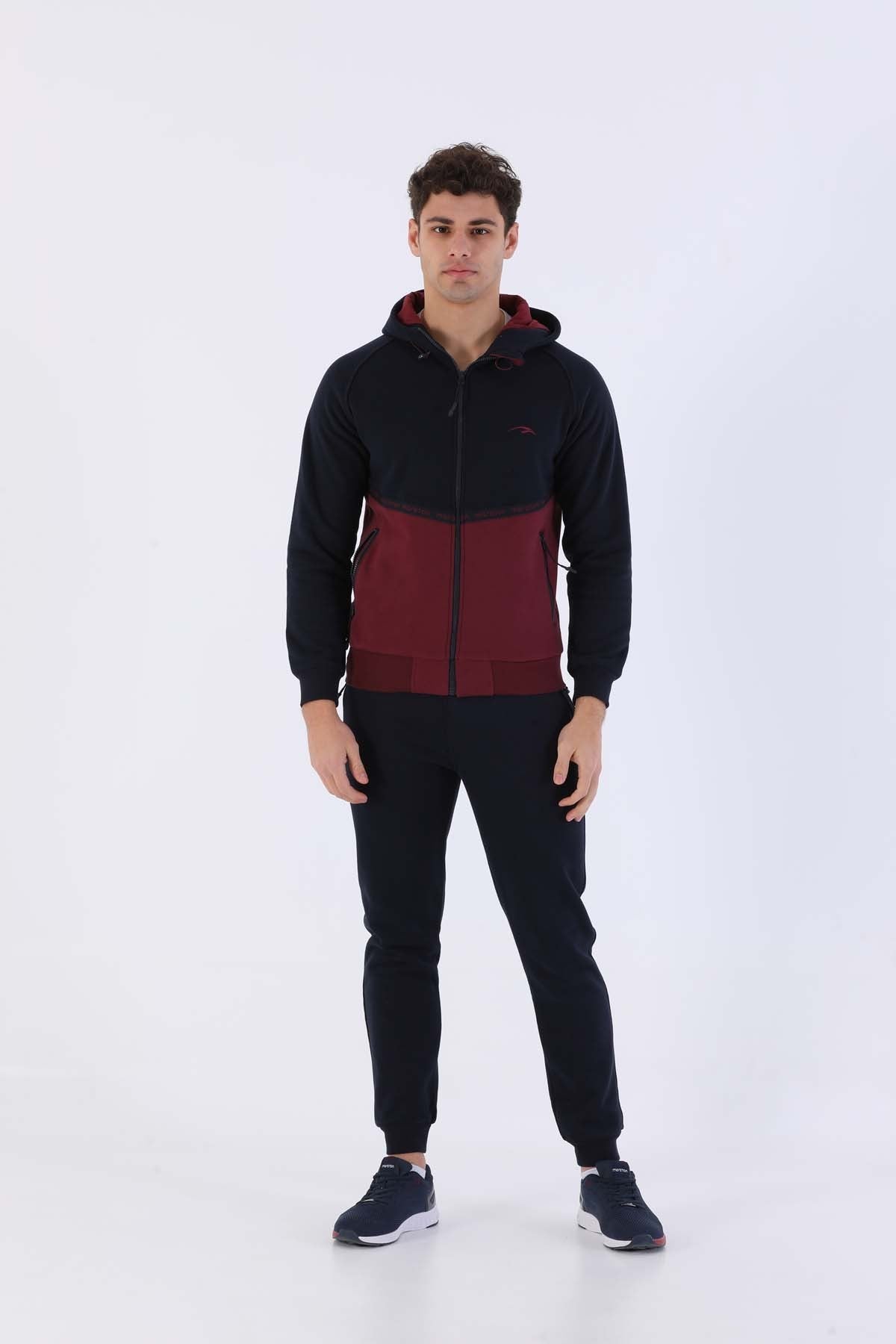 Comfort Erkek Kapüşonlu Lacivert Eşofman Takımı
