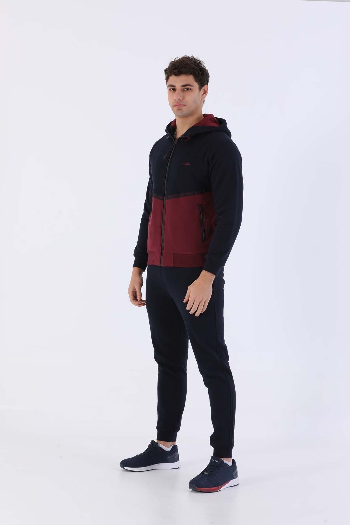 Comfort Erkek Kapüşonlu Lacivert Eşofman Takımı