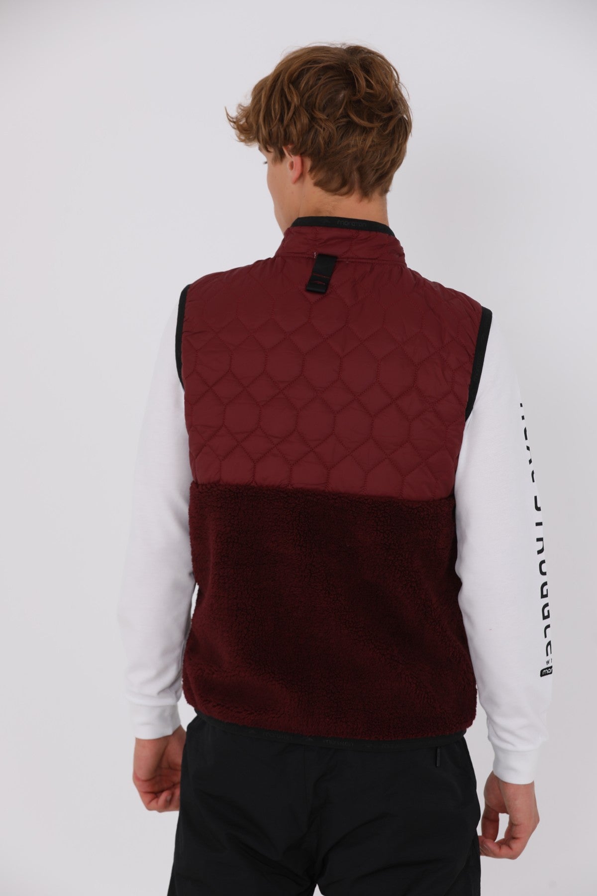 Regular Erkek Dik Yaka Bordo Yelek