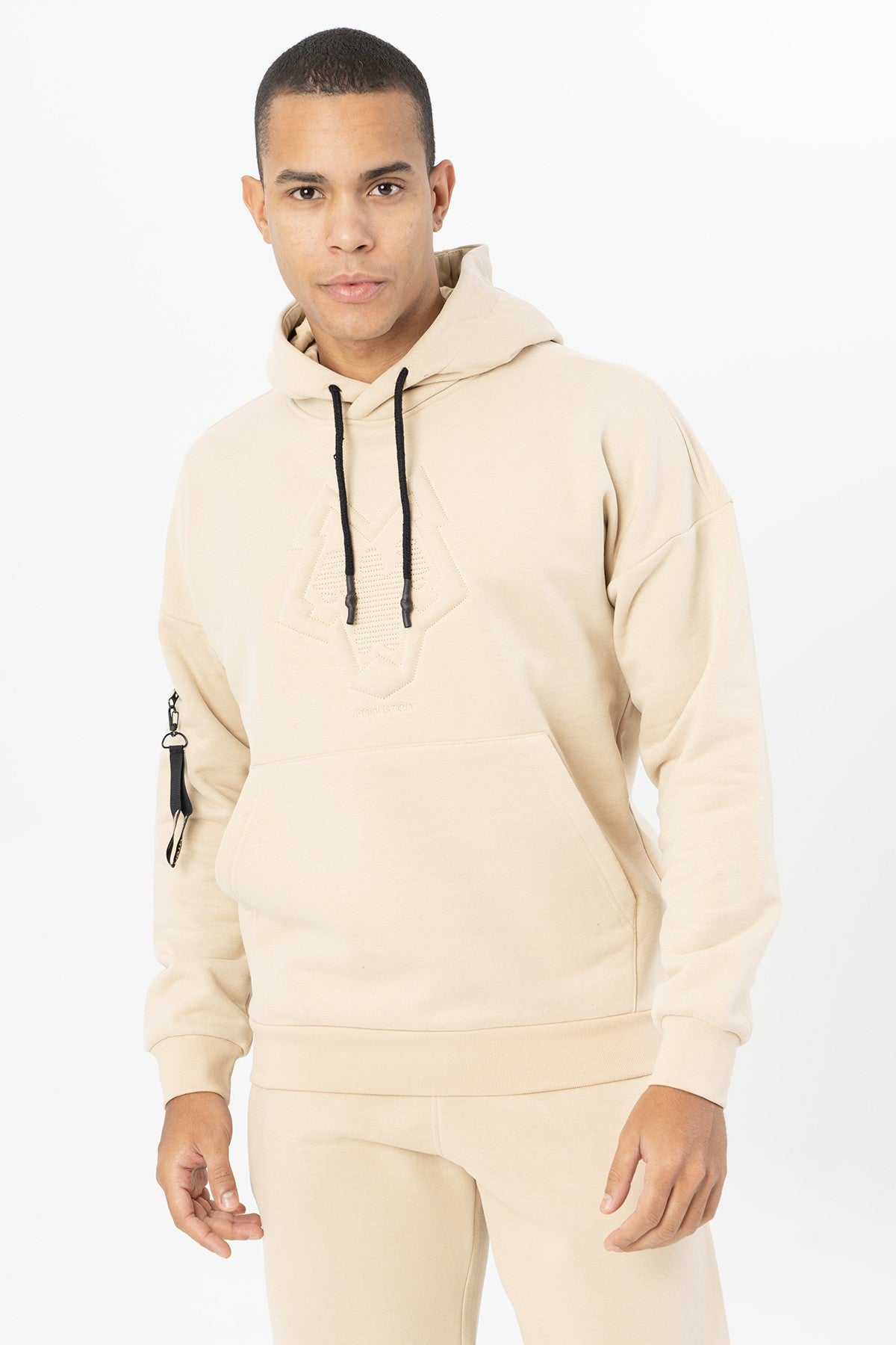 Comfort Erkek Kapüşonlu Taş Sweatshirt
