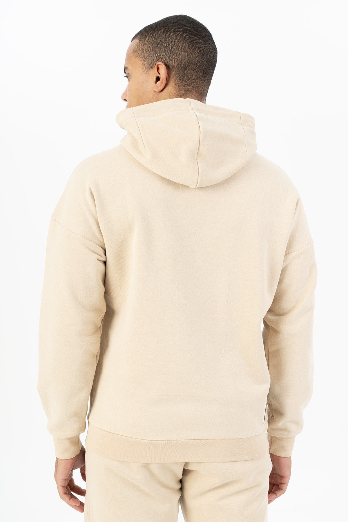 Comfort Erkek Kapüşonlu Taş Sweatshirt