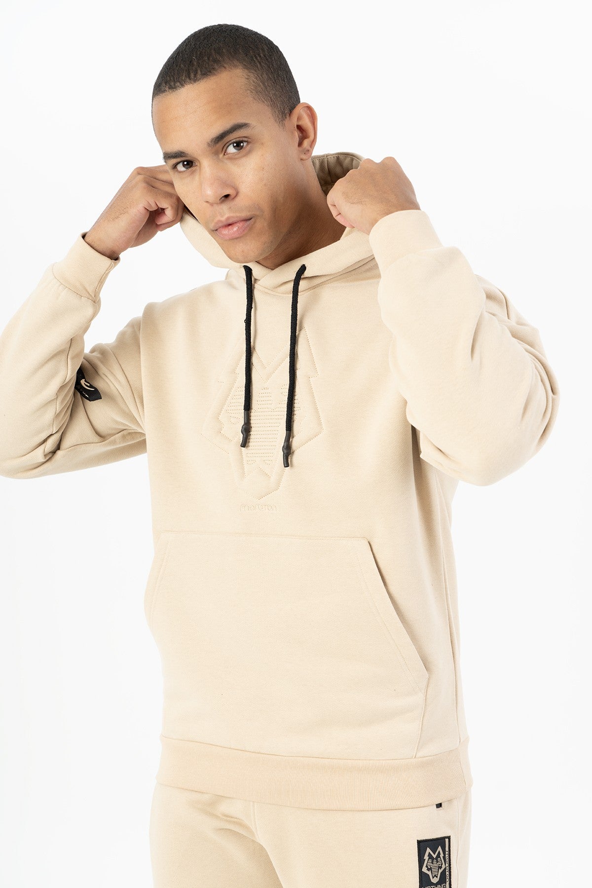 Comfort Erkek Kapüşonlu Taş Sweatshirt
