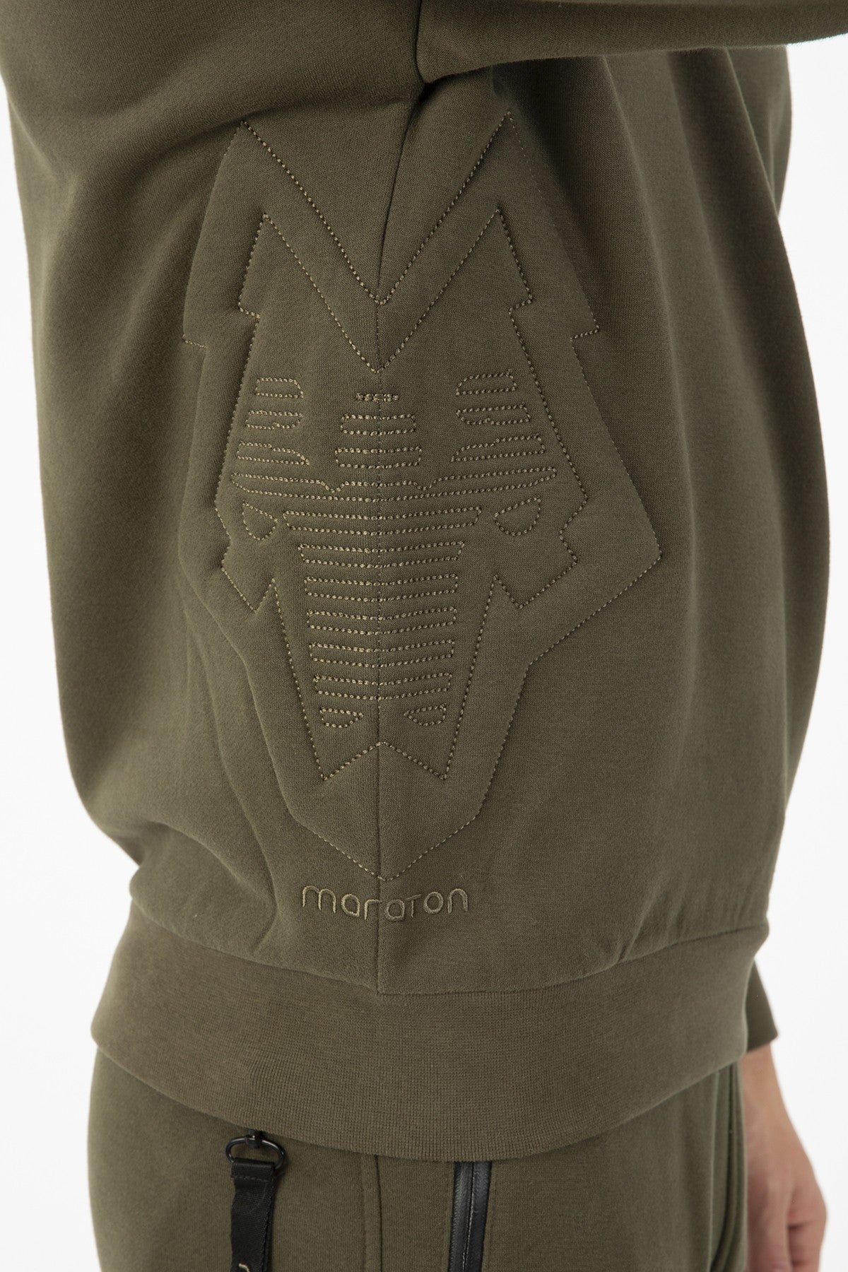Comfort Erkek Bisiklet Yaka Haki Sweatshirt