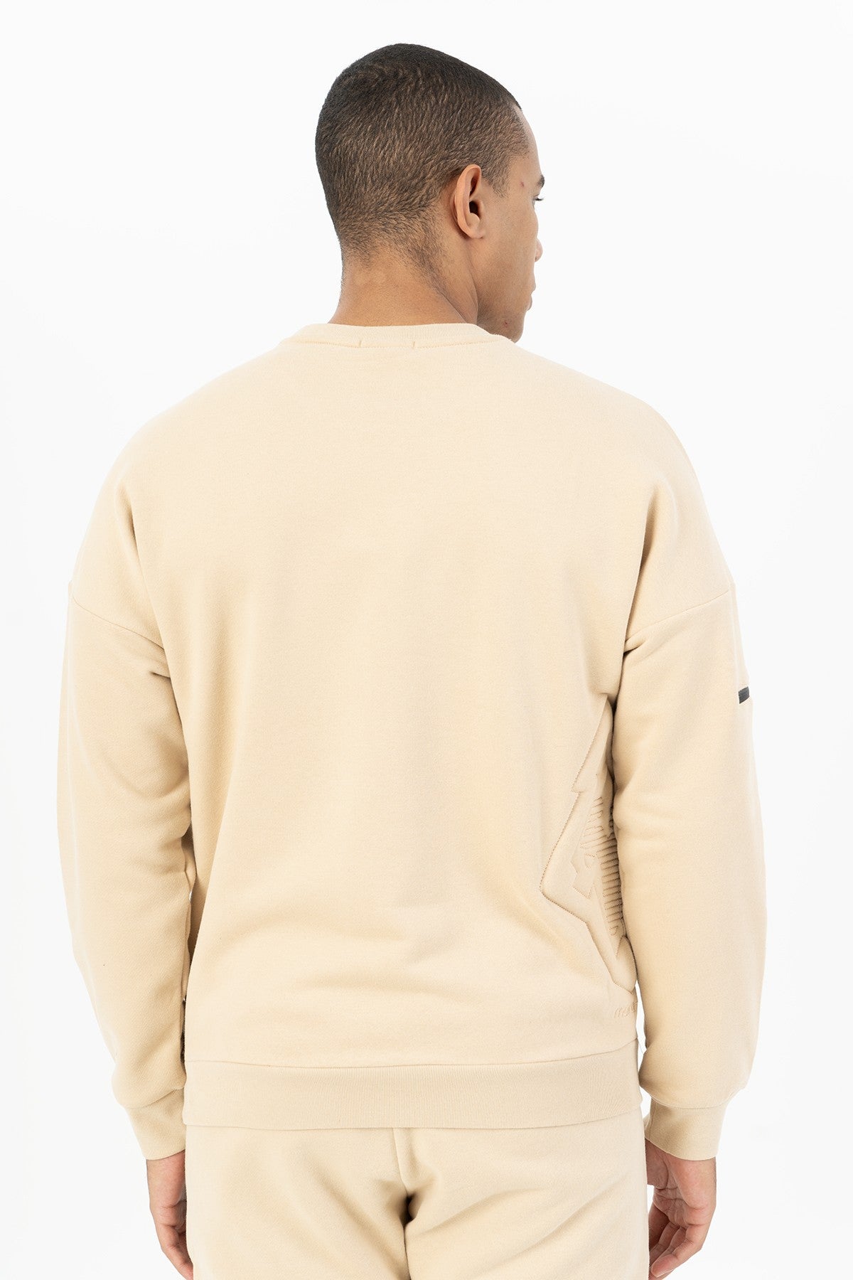 Comfort Erkek Bisiklet Yaka Taş Sweatshirt