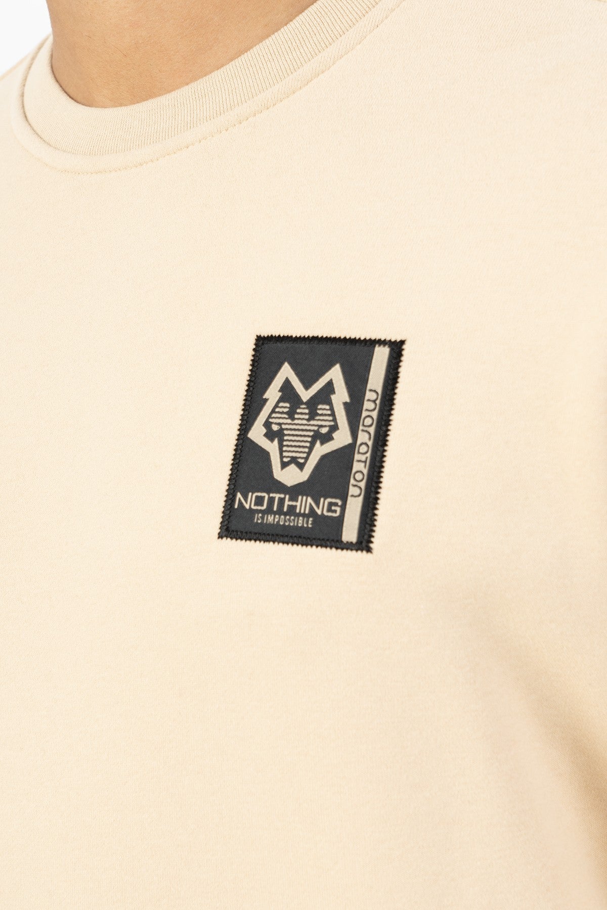 Comfort Erkek Bisiklet Yaka Taş Sweatshirt
