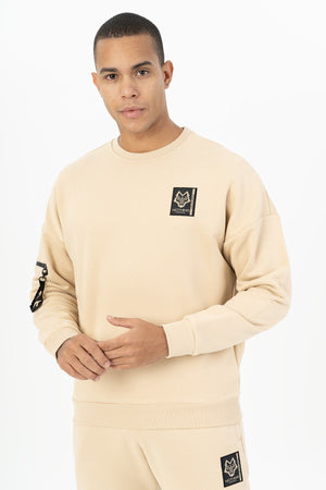 Comfort Erkek Bisiklet Yaka Taş Sweatshirt