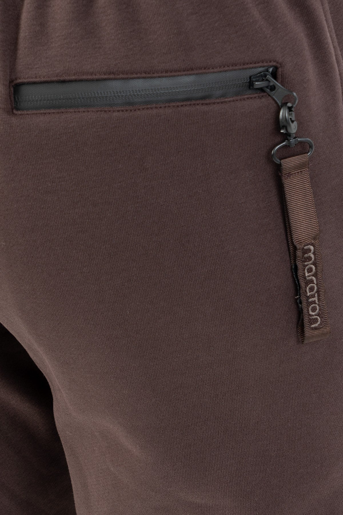 Comfort Erkek Ribana Paça Kahverengi Eşofman Altı