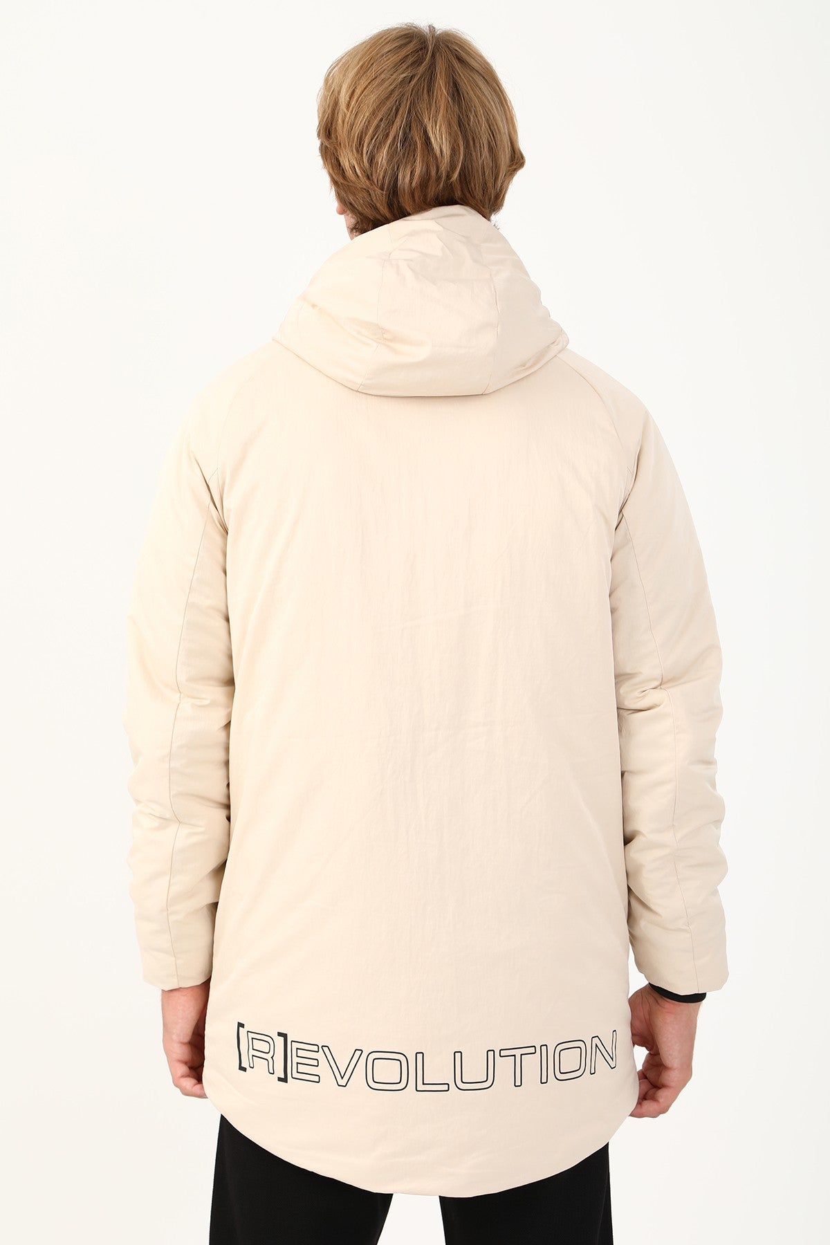 Regular Erkek Kapüşonlu Taş Parka