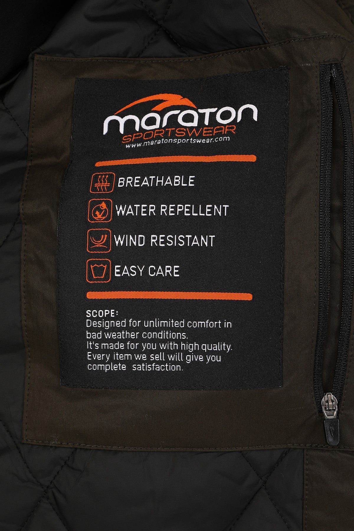 Regular Erkek Kapüşonlu Haki Parka