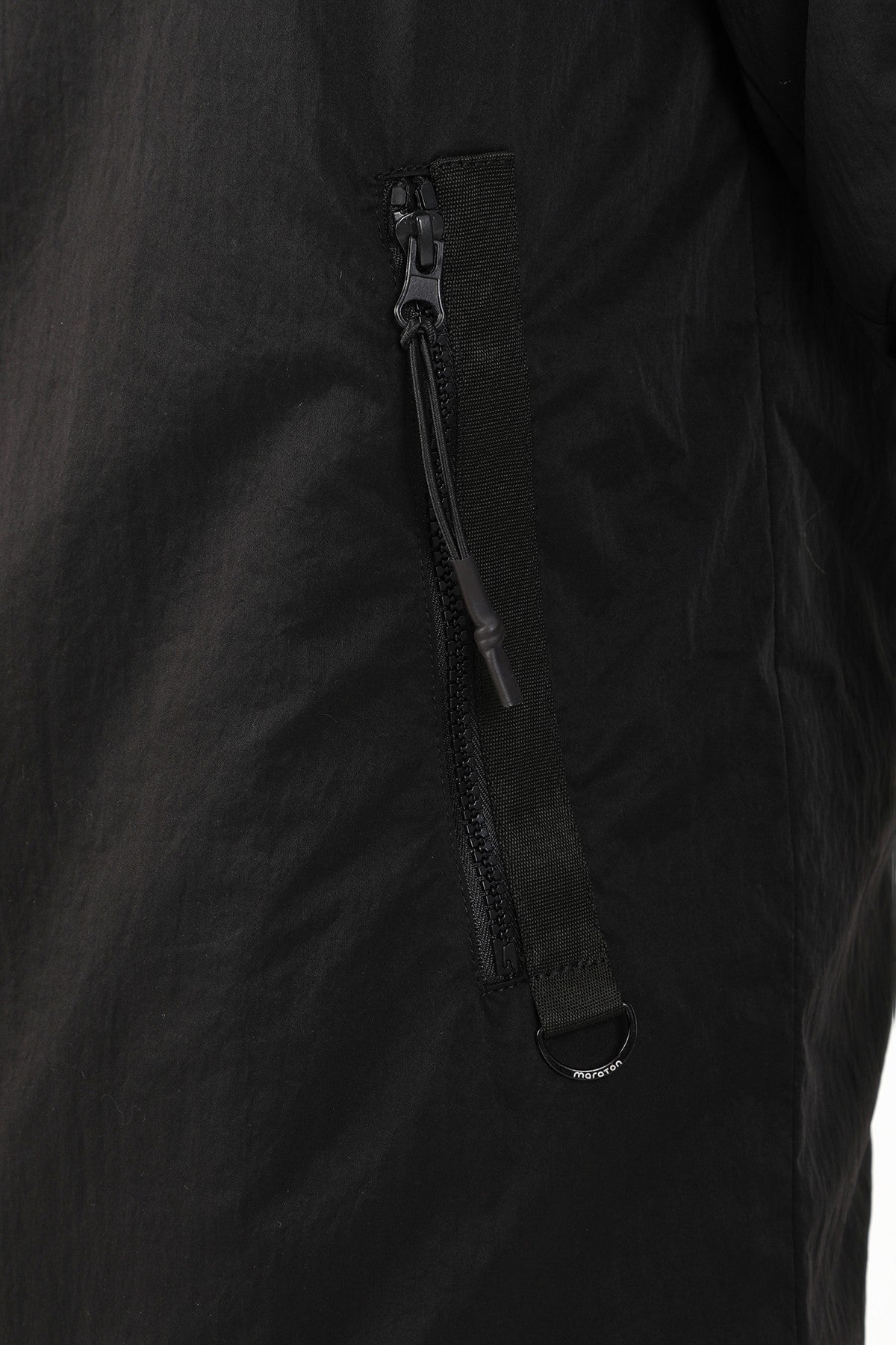 Regular Erkek Kapüşonlu Siyah Parka