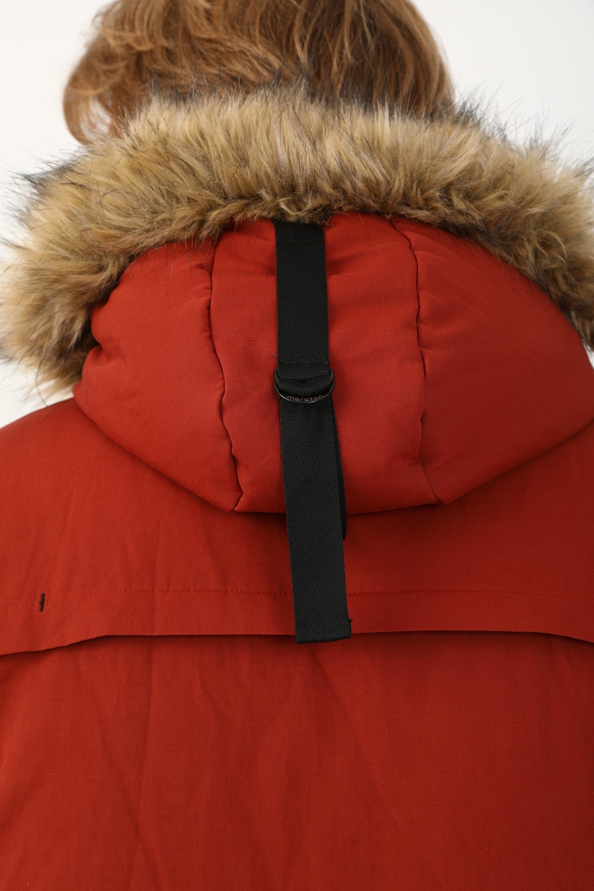 Regular Erkek Kapüşonlu Kiremit Parka