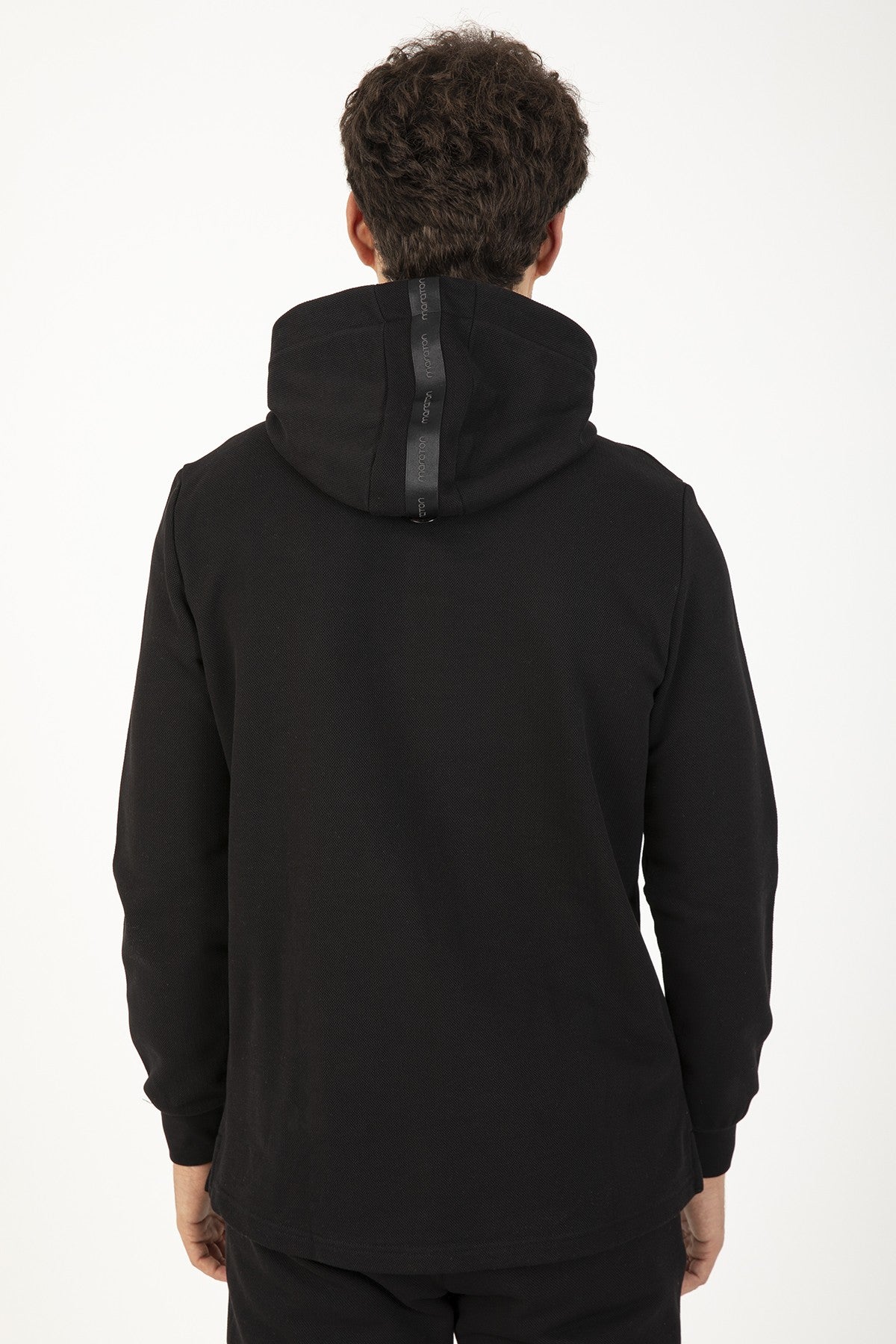 Comfort Erkek Kapüşonlu Siyah Sweatshirt