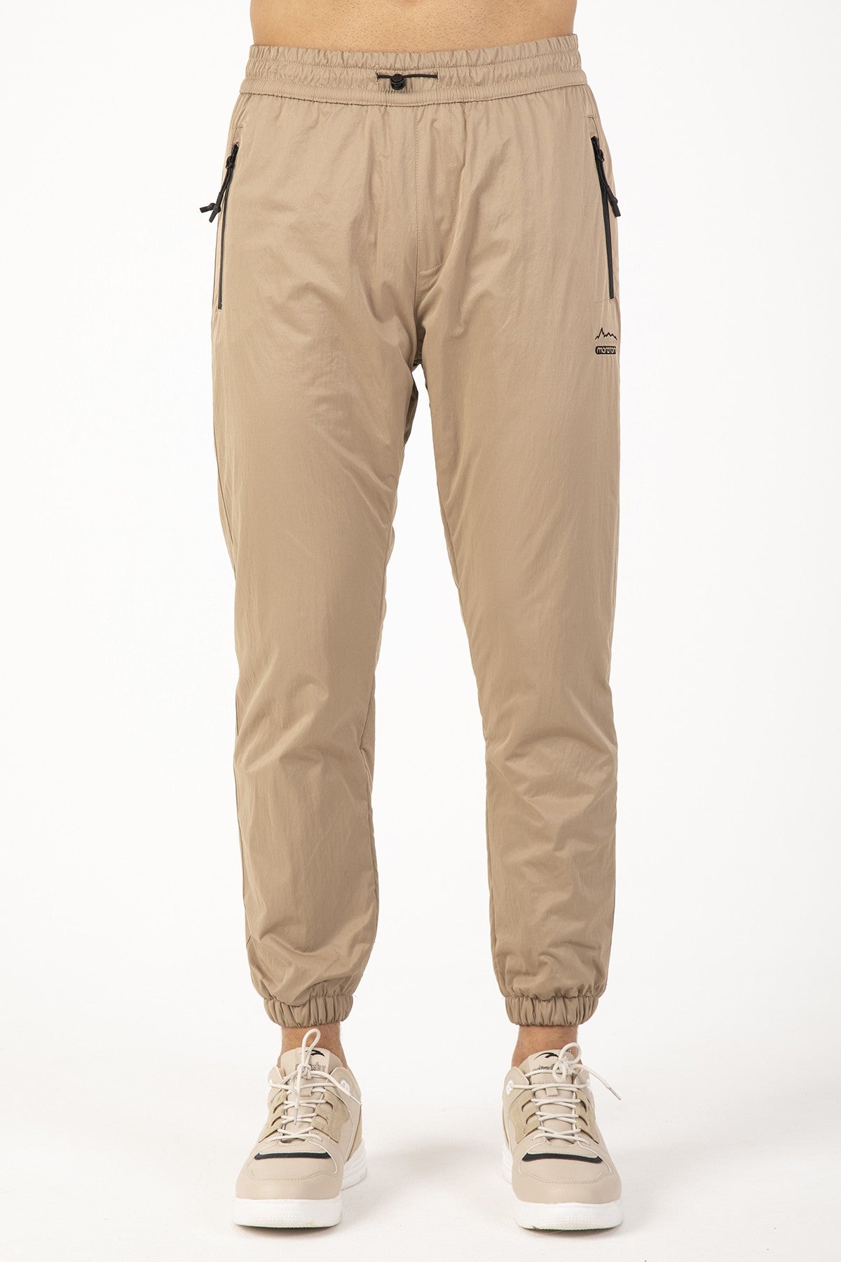 Regular Erkek Lastik Paça Bej Pantolon