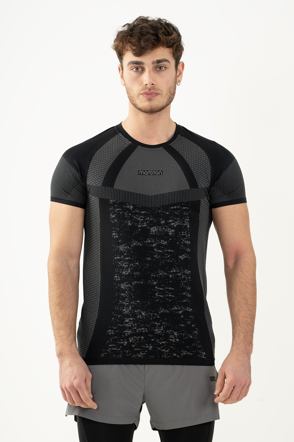 SlimFit Erkek Bisiklet Yaka Siyah T-shirt