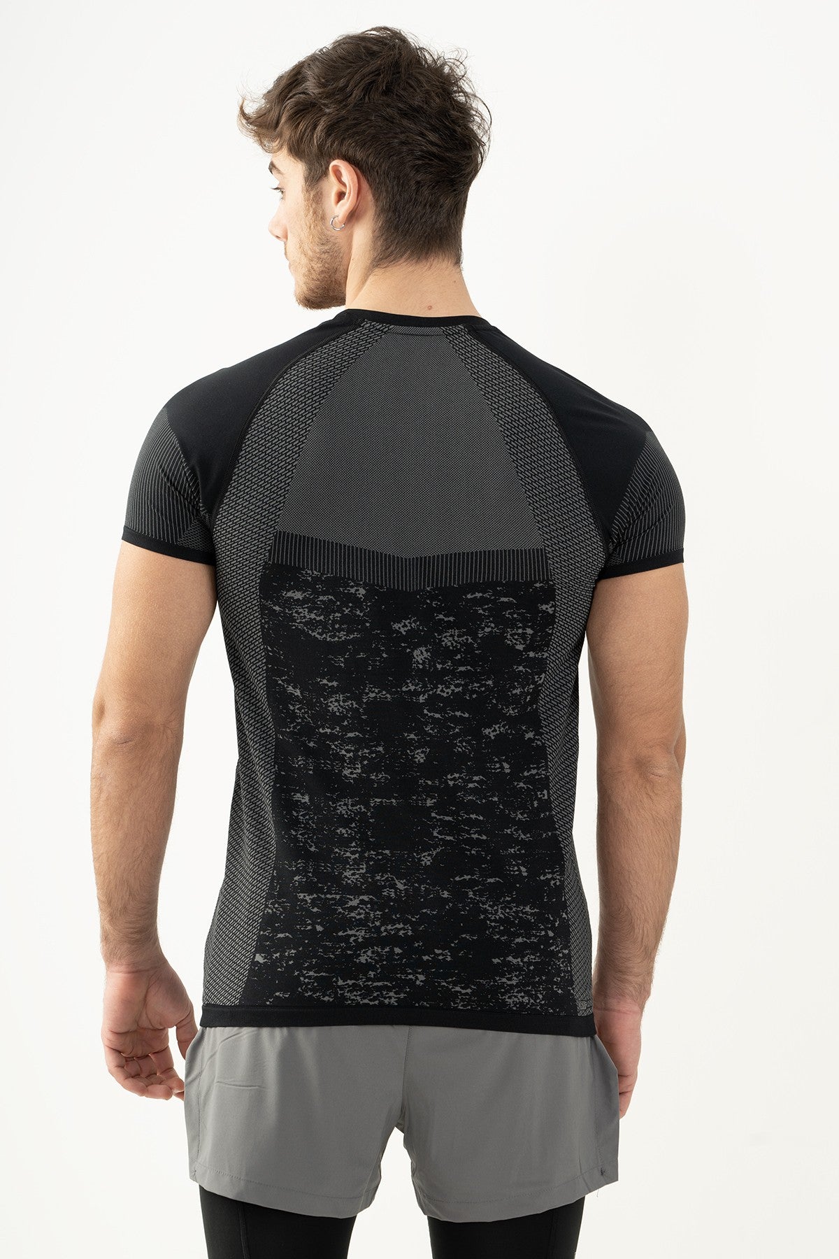 SlimFit Erkek Bisiklet Yaka Siyah T-shirt