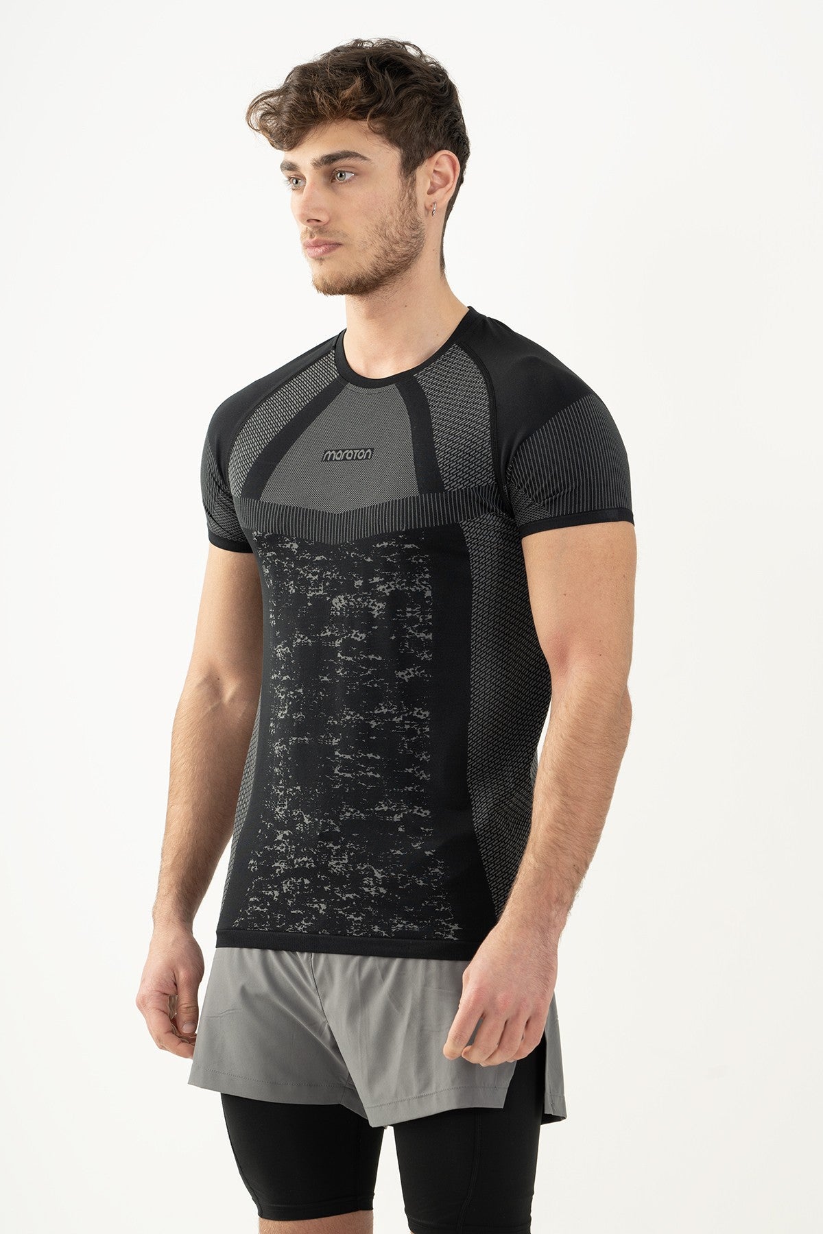 SlimFit Erkek Bisiklet Yaka Siyah T-shirt