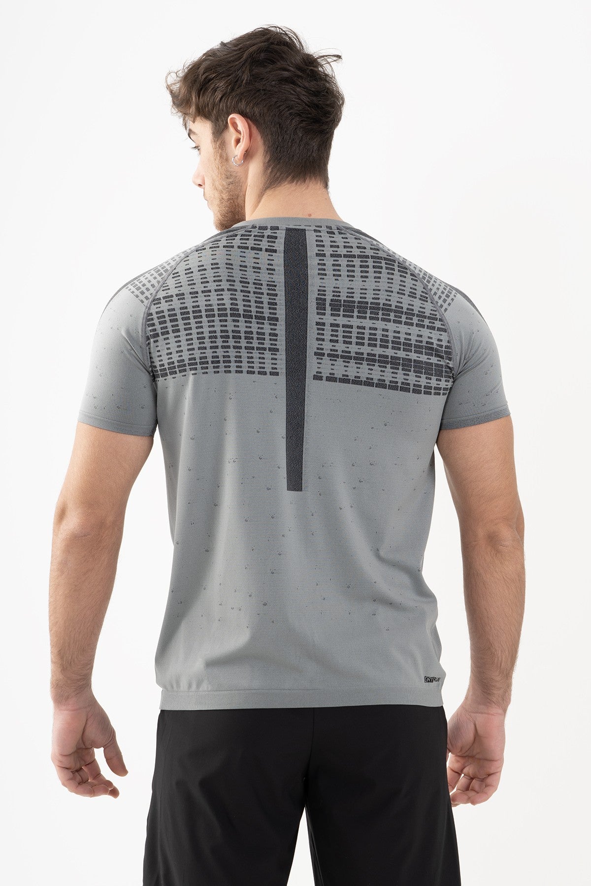 SlimFit Erkek Bisiklet Yaka Gri T-shirt