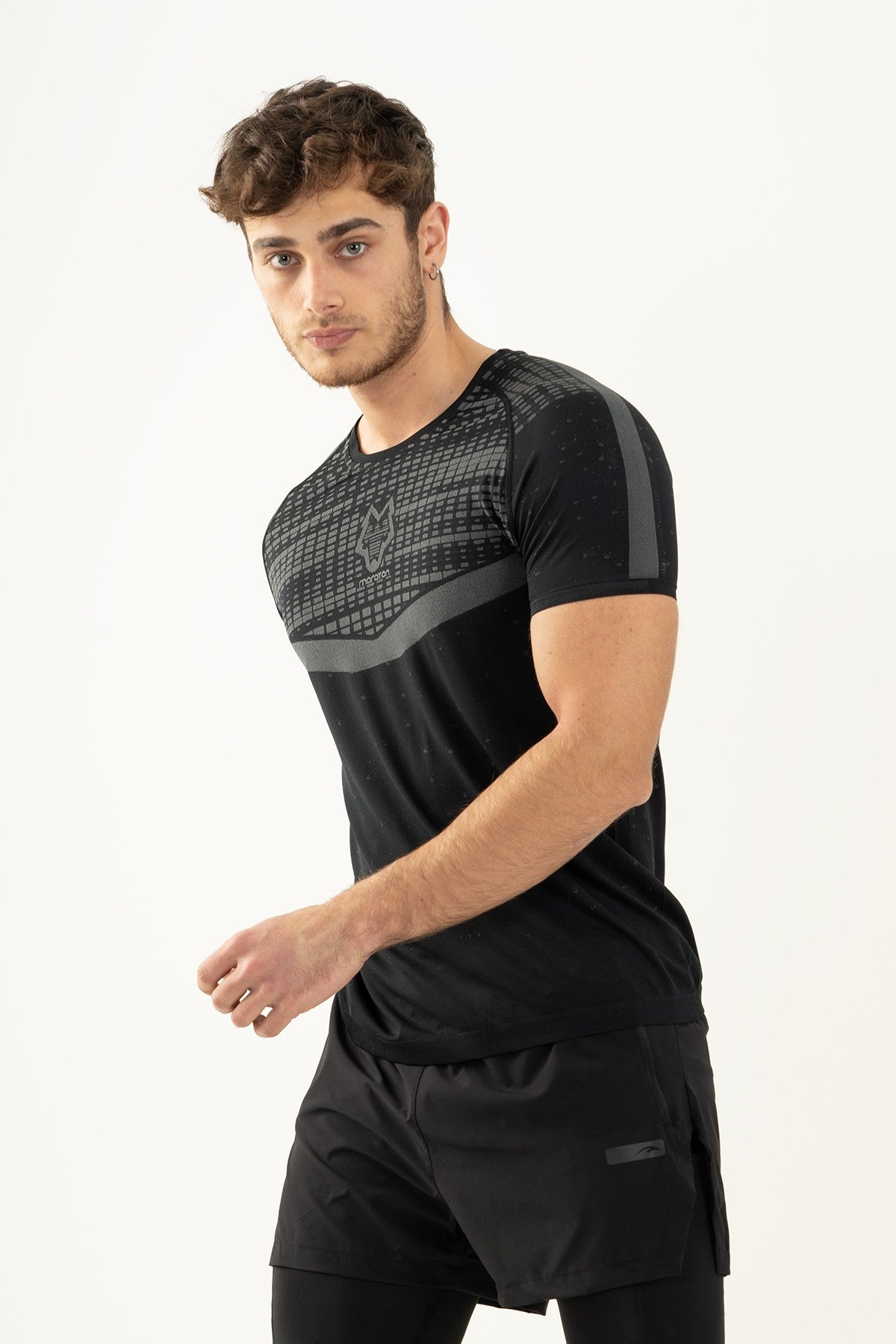 SlimFit Erkek Bisiklet Yaka Siyah T-shirt