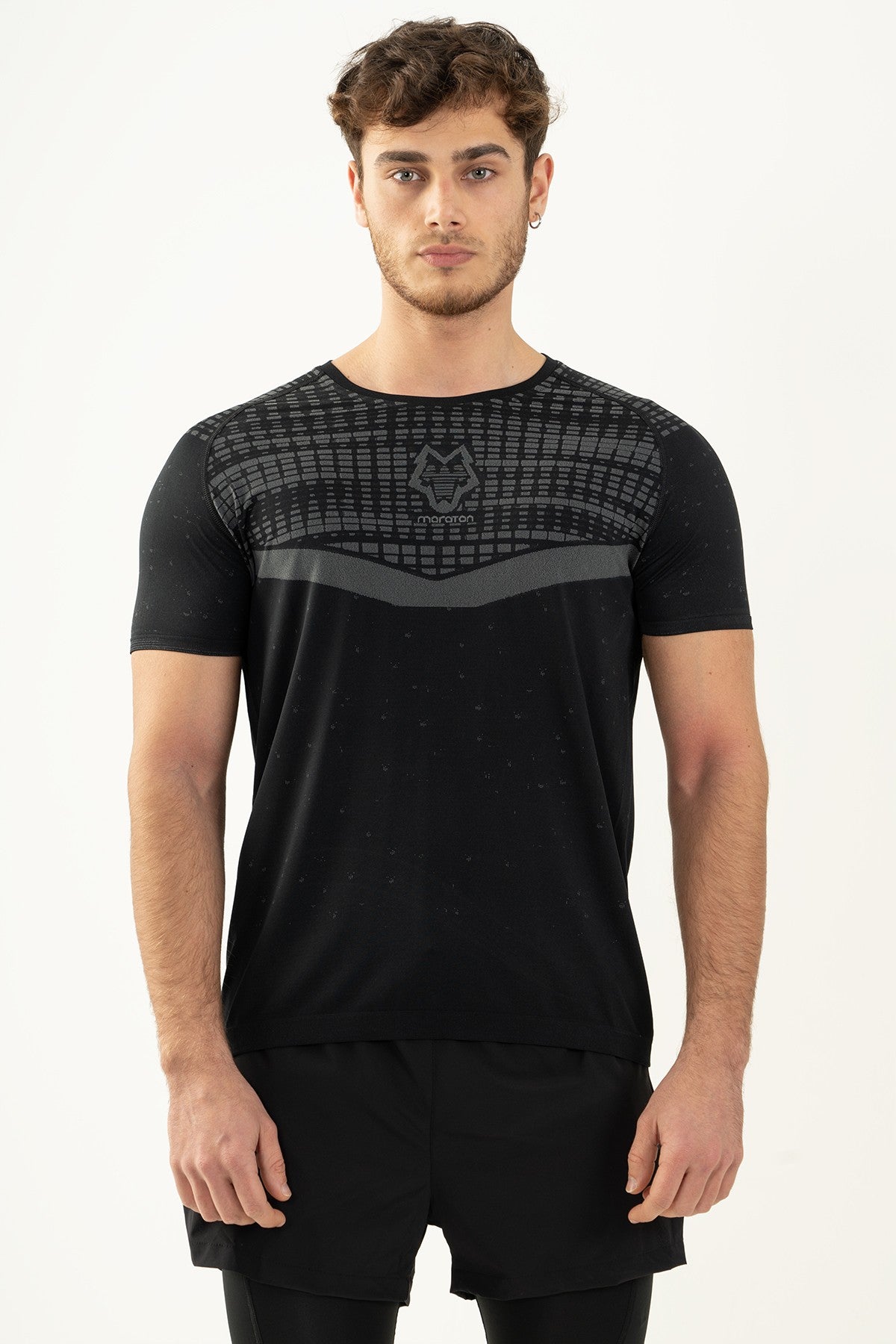 SlimFit Erkek Bisiklet Yaka Siyah T-shirt