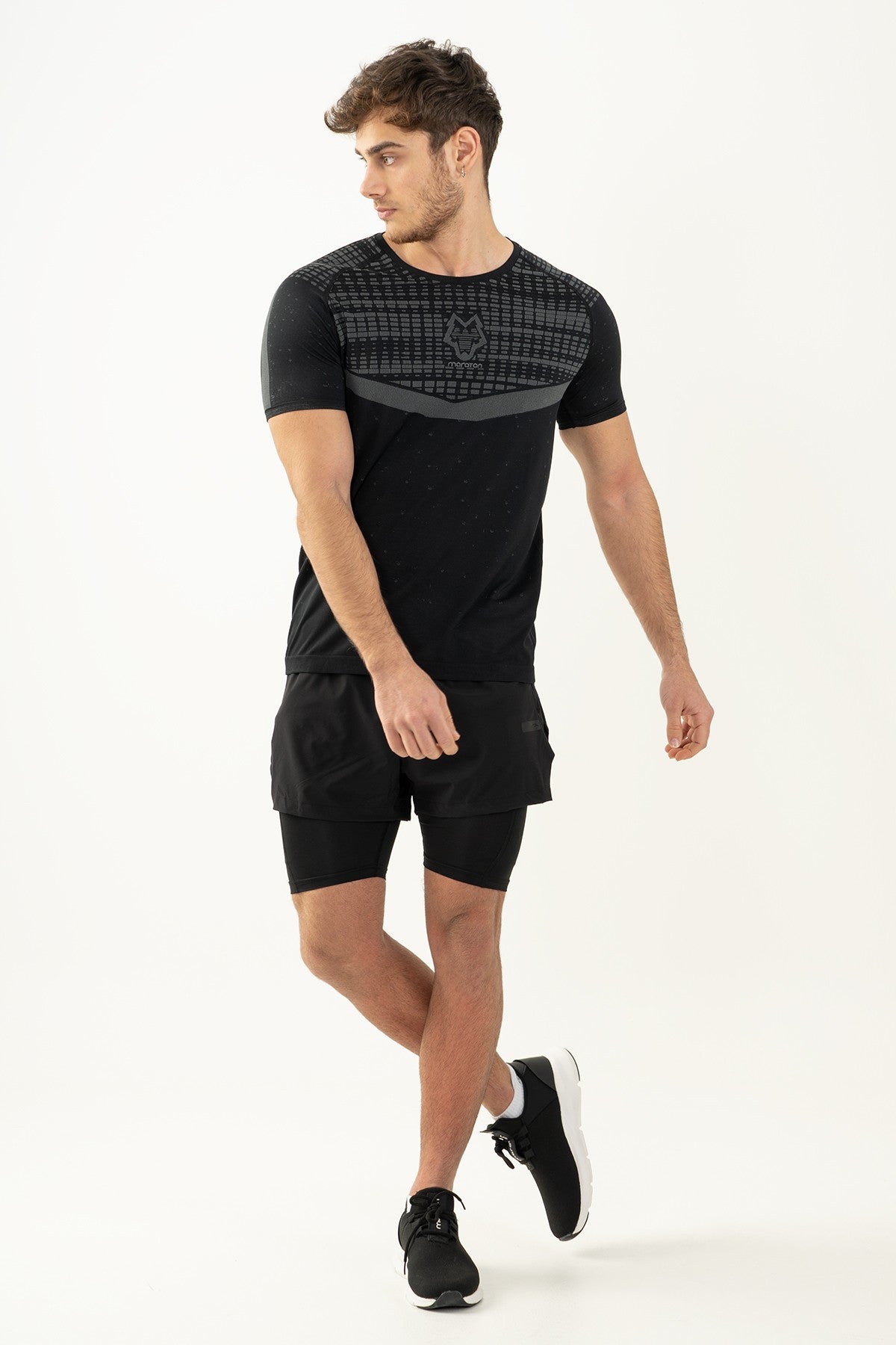 SlimFit Erkek Bisiklet Yaka Siyah T-shirt
