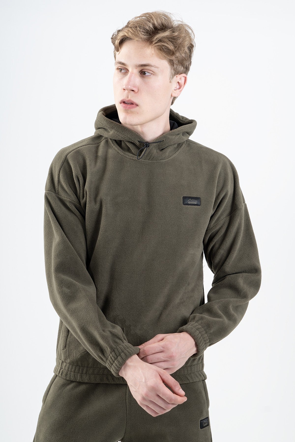 Comfort Erkek Kapüşonlu Haki Sweatshirt