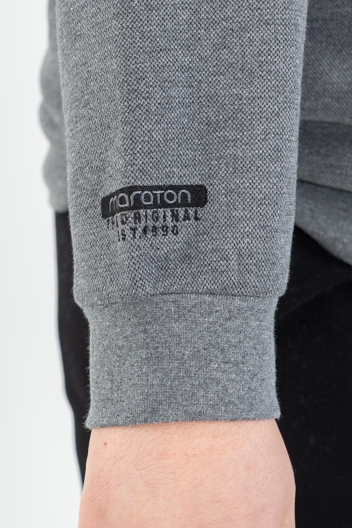 Büyük Beden Erkek Bisiklet Yaka Antramelanj Sweatshirt