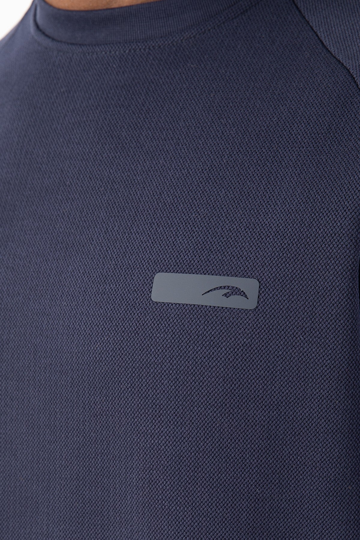 Comfort Erkek Bisiklet Yaka Lacivert Sweatshirt
