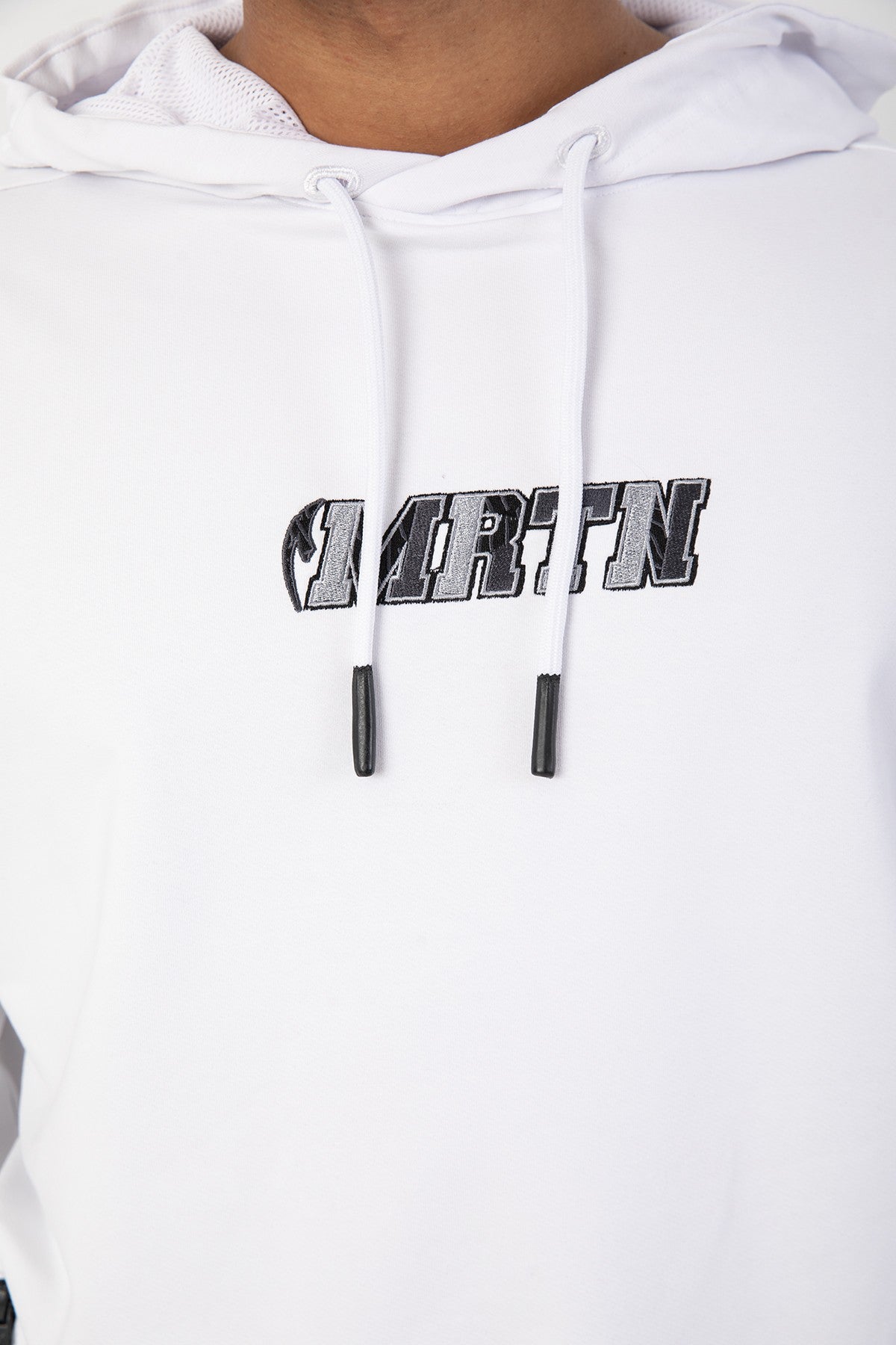 Oversize Erkek Kapüşonlu Beyaz Sweatshirt