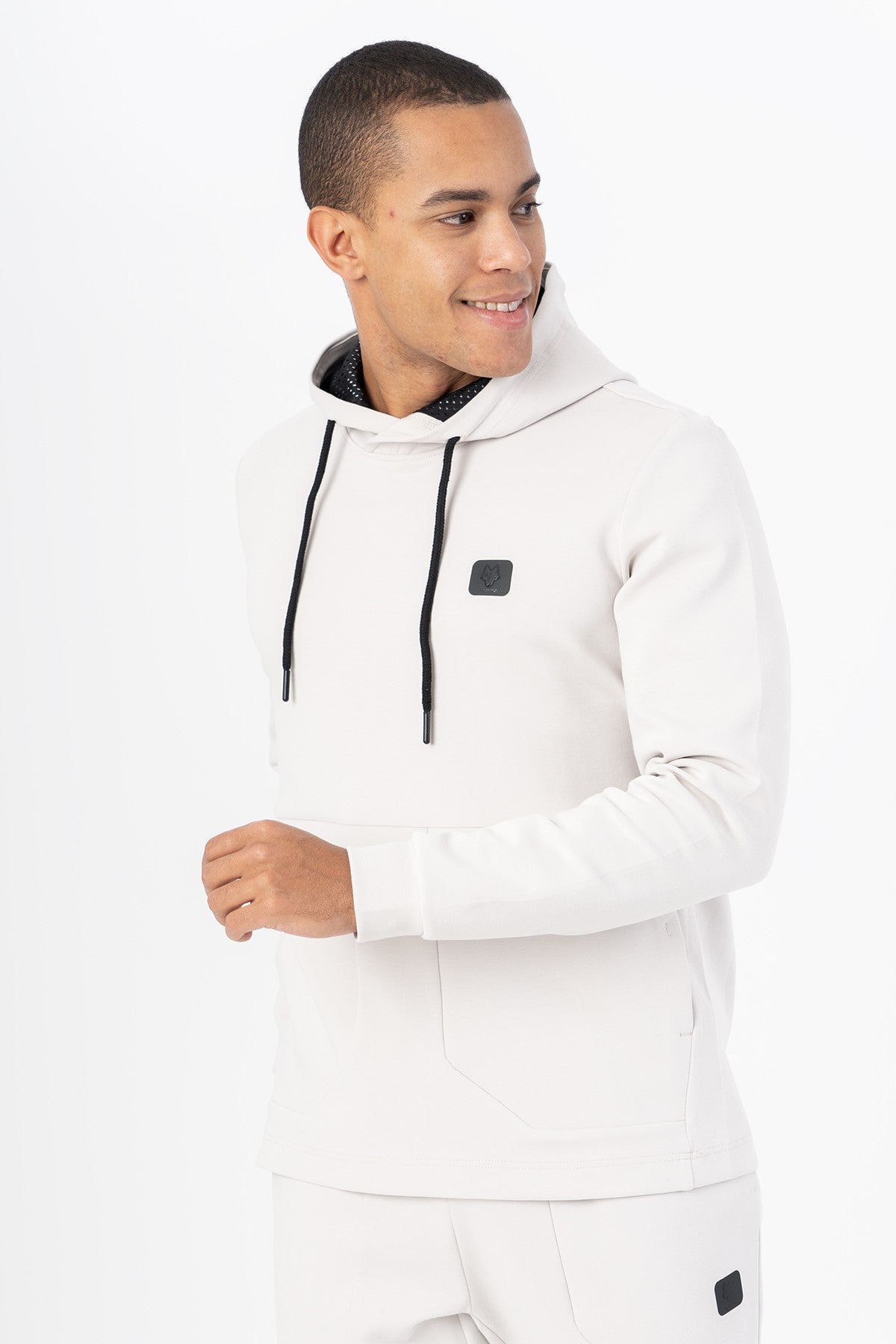 Regular Erkek Kapüşonlu Gri Sweatshirt