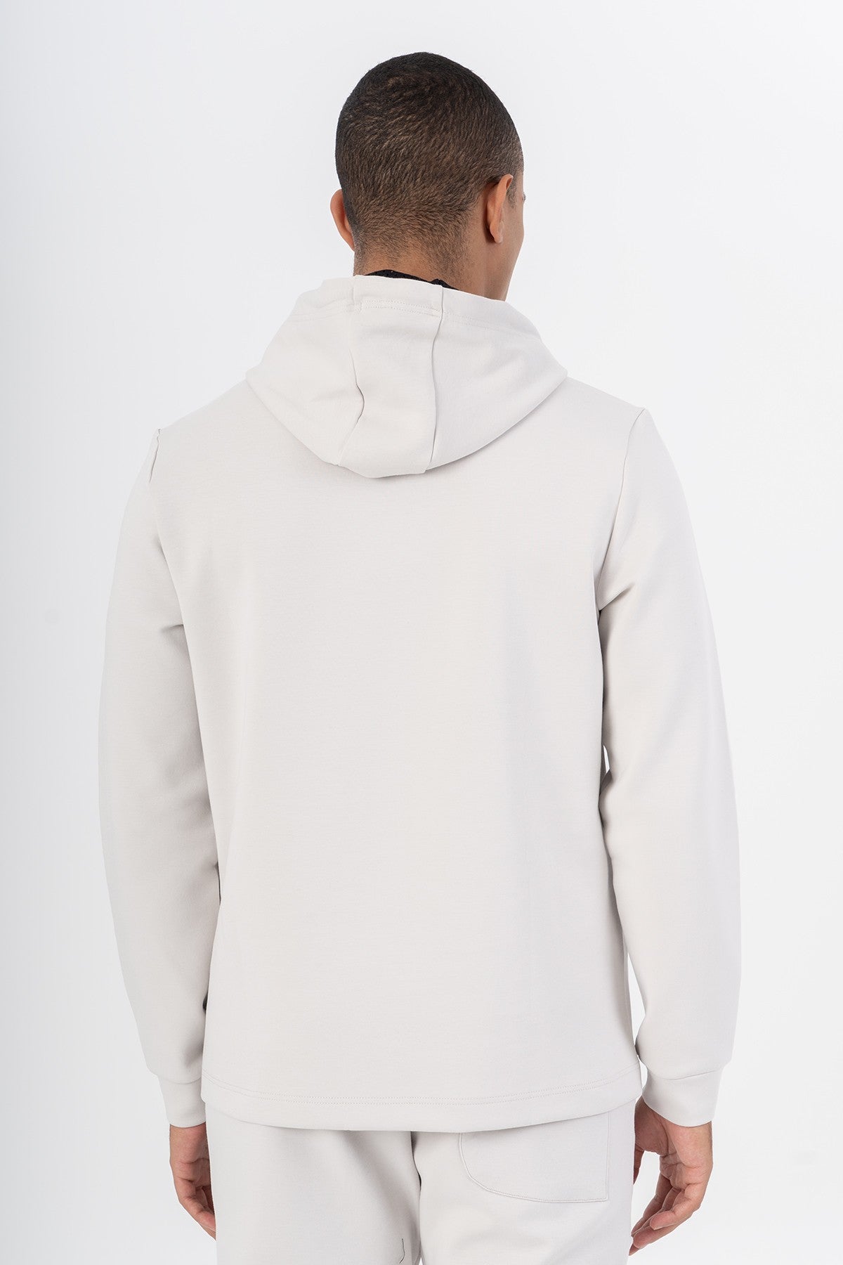 Regular Erkek Kapüşonlu Gri Sweatshirt