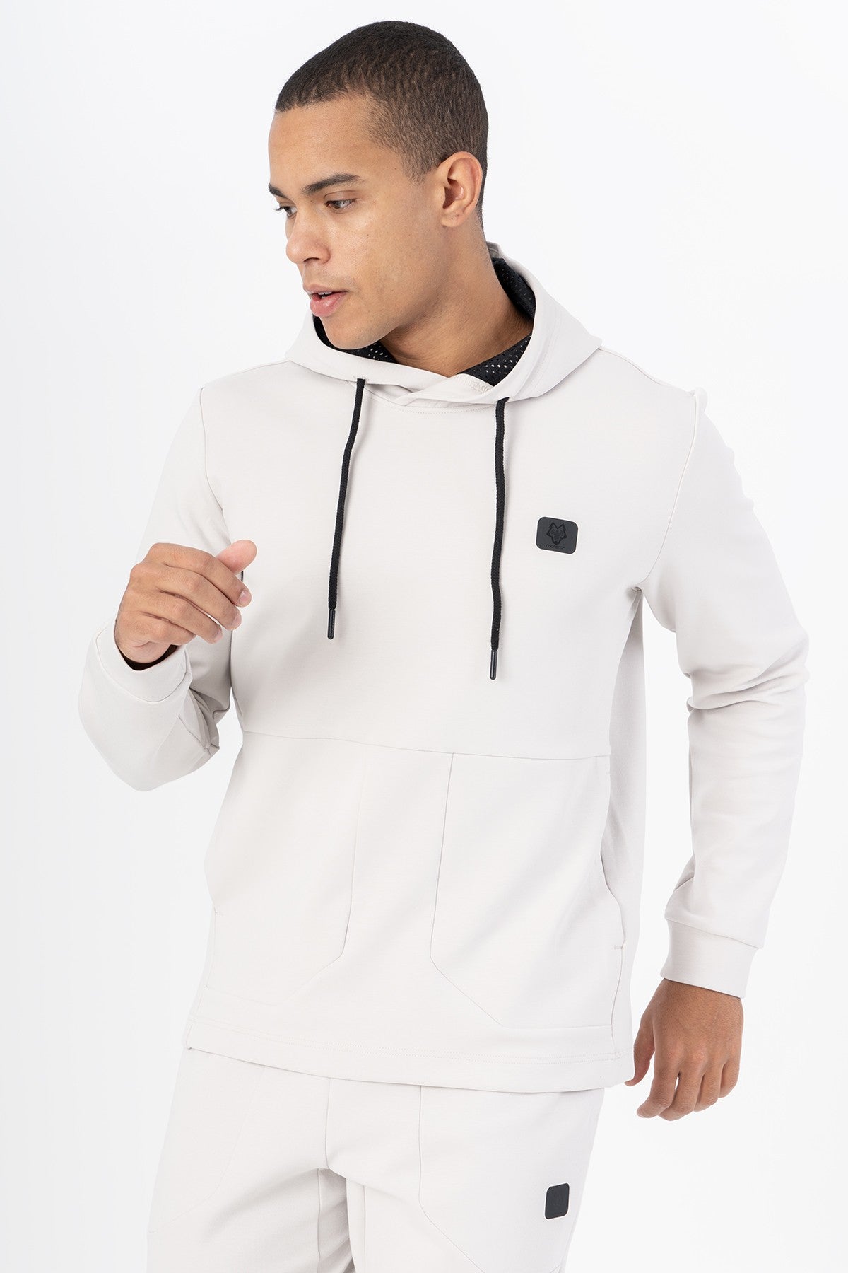 Regular Erkek Kapüşonlu Gri Sweatshirt