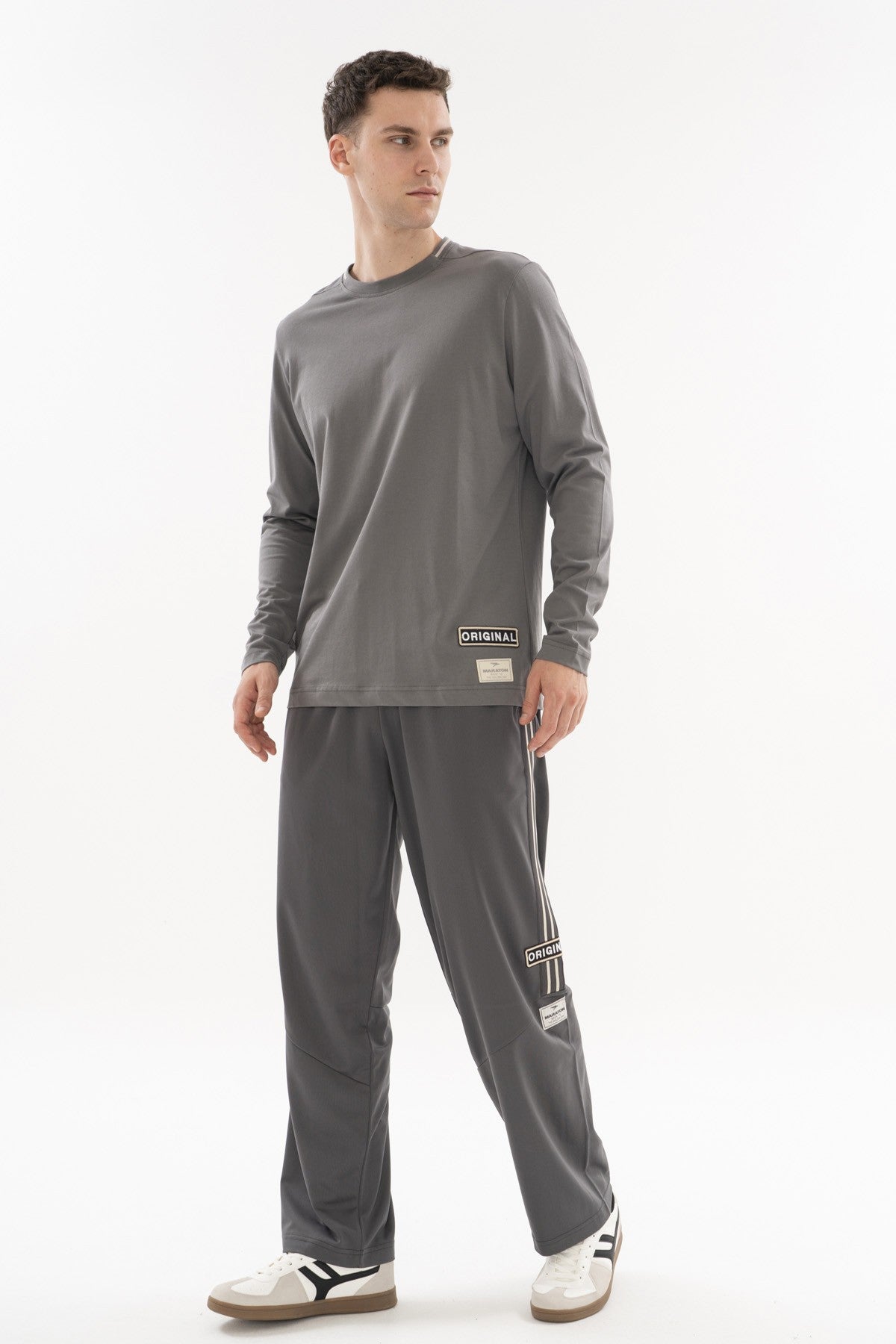 Comfort Erkek Bisiklet Yaka Antrasit Sweatshirt