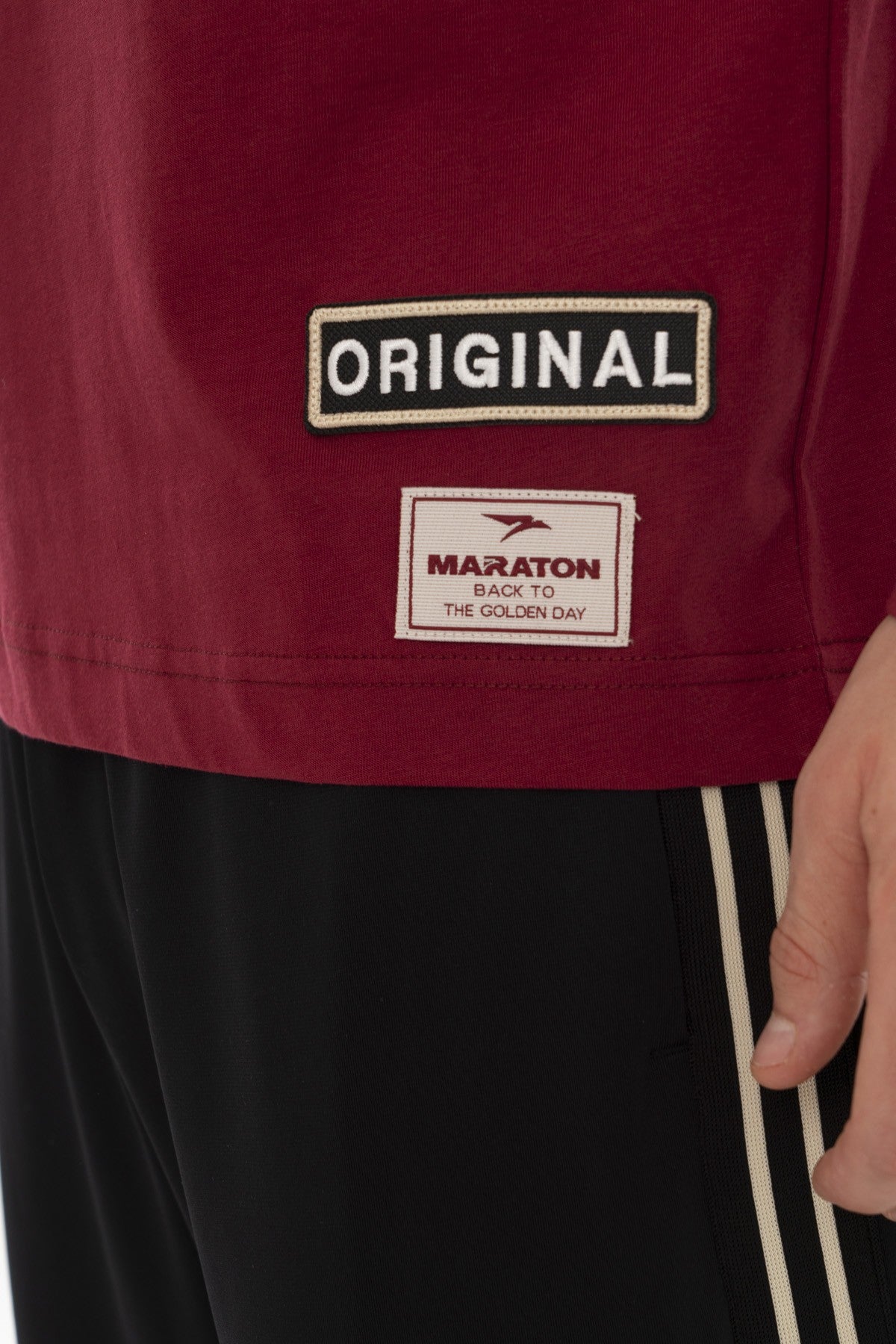 Comfort Erkek Bisiklet Yaka Bordo Sweatshirt