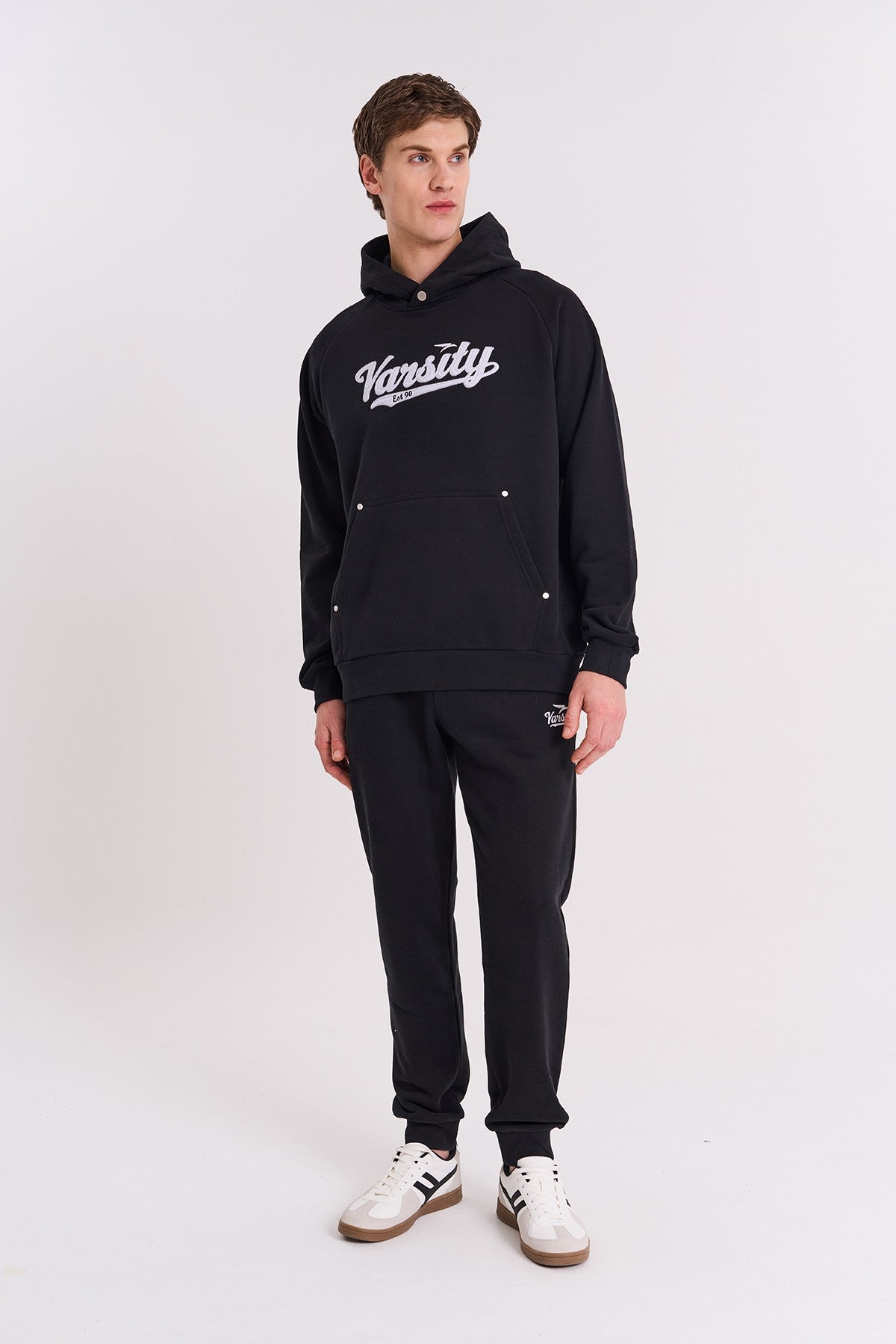 Comfort Erkek Kapüşonlu Siyah Sweatshirt