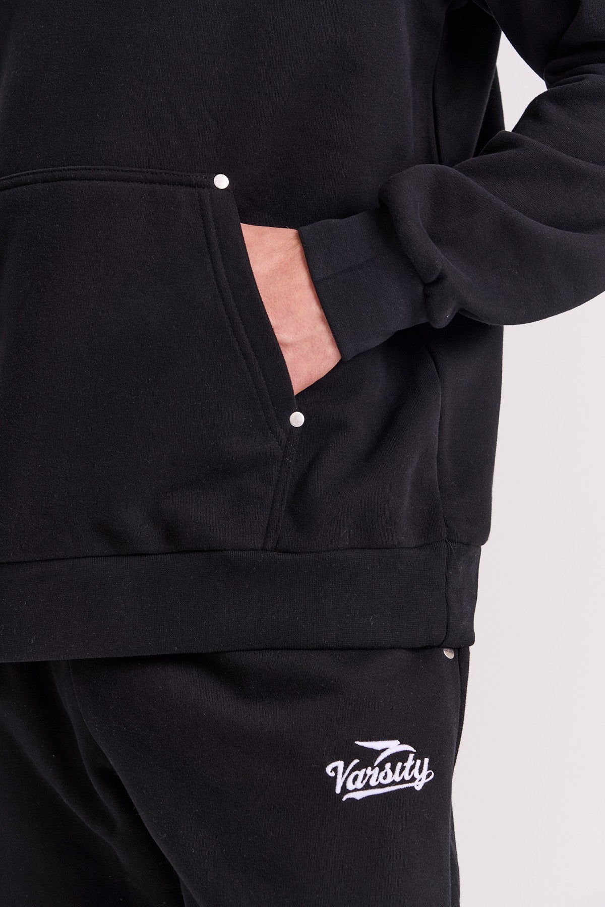Comfort Erkek Kapüşonlu Siyah Sweatshirt