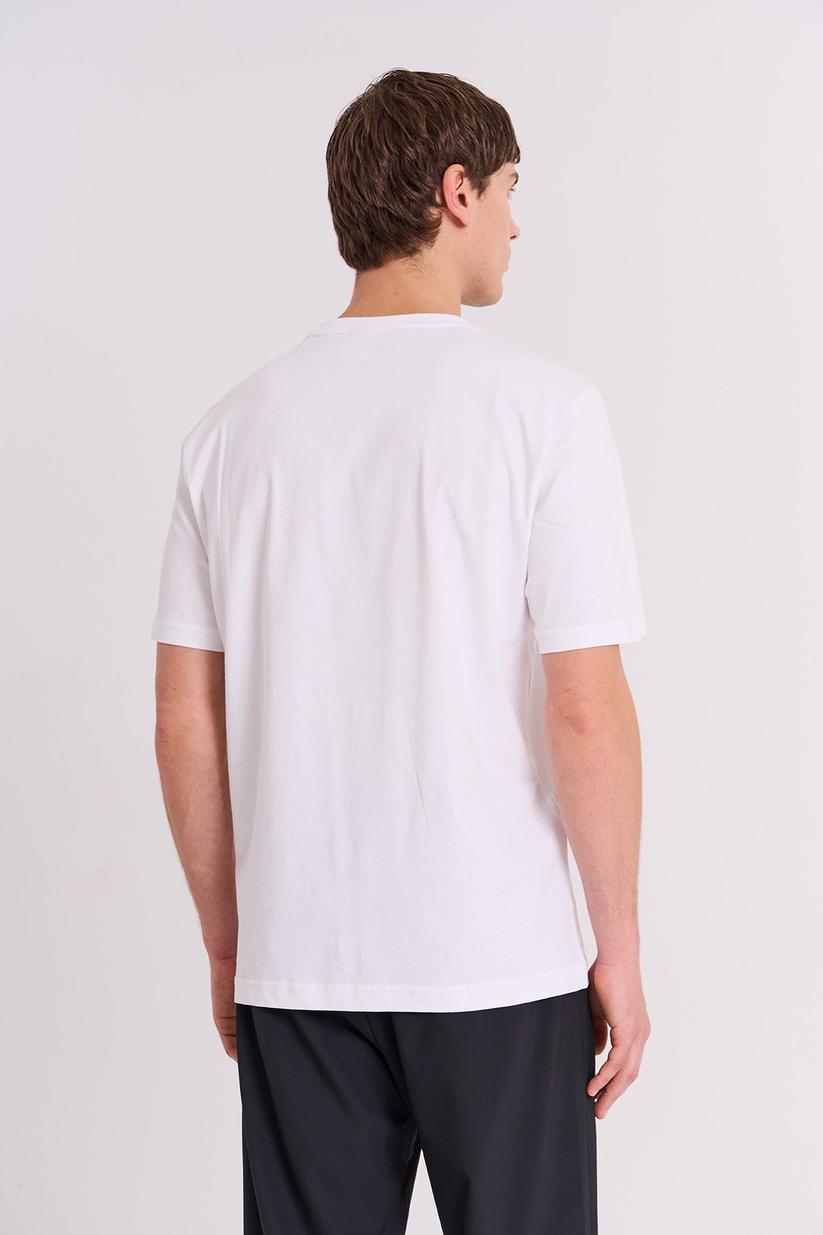 Comfort Erkek Bisiklet Yaka Beyaz T-shirt