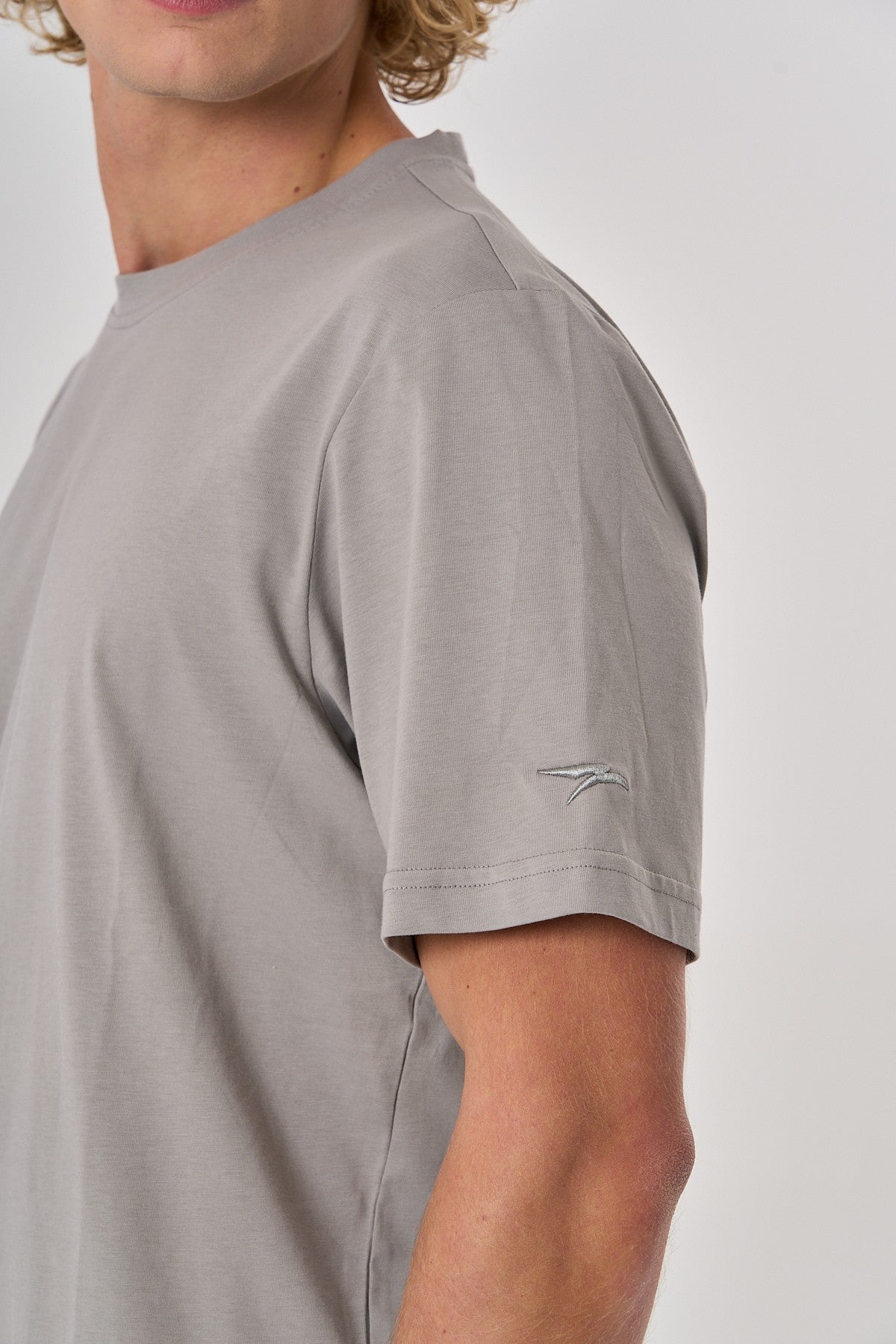 Comfort Erkek Bisiklet Yaka Gri T-shirt