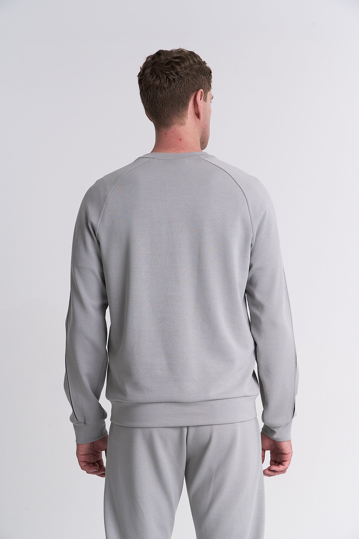Erkek Bisiklet Yaka Gri Sweatshirt