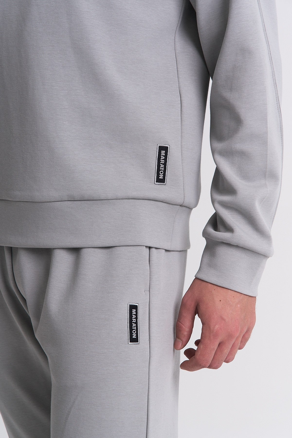 Erkek Bisiklet Yaka Gri Sweatshirt