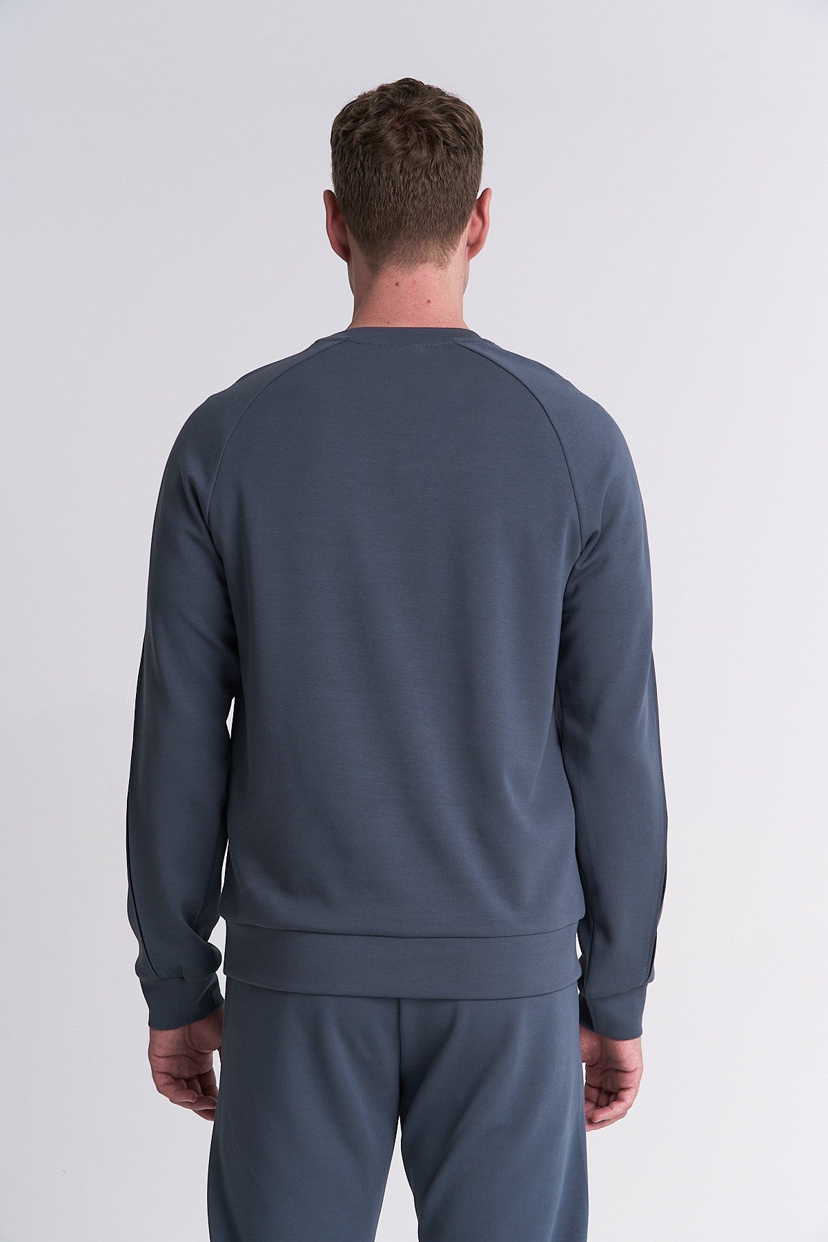Erkek Bisiklet Yaka Koyu Gri Sweatshirt