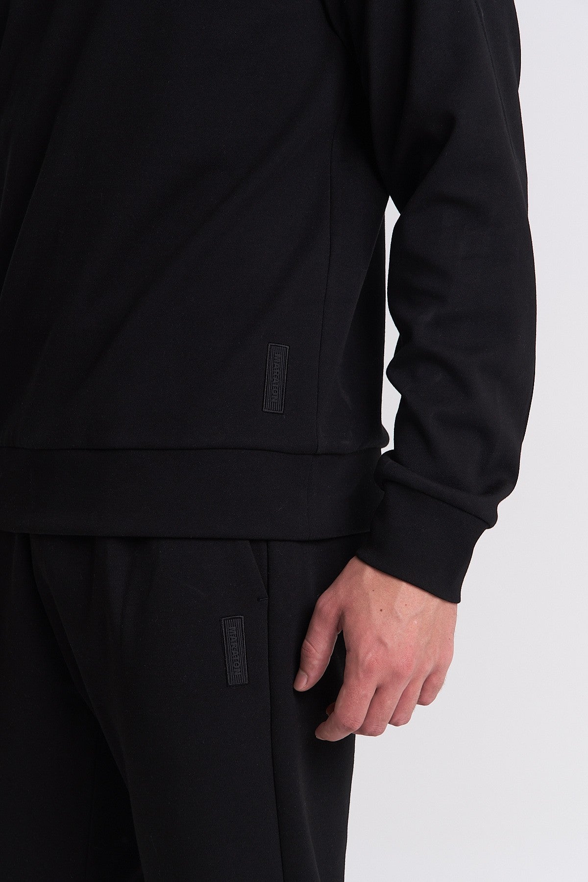 Erkek Bisiklet Yaka Siyah Sweatshirt