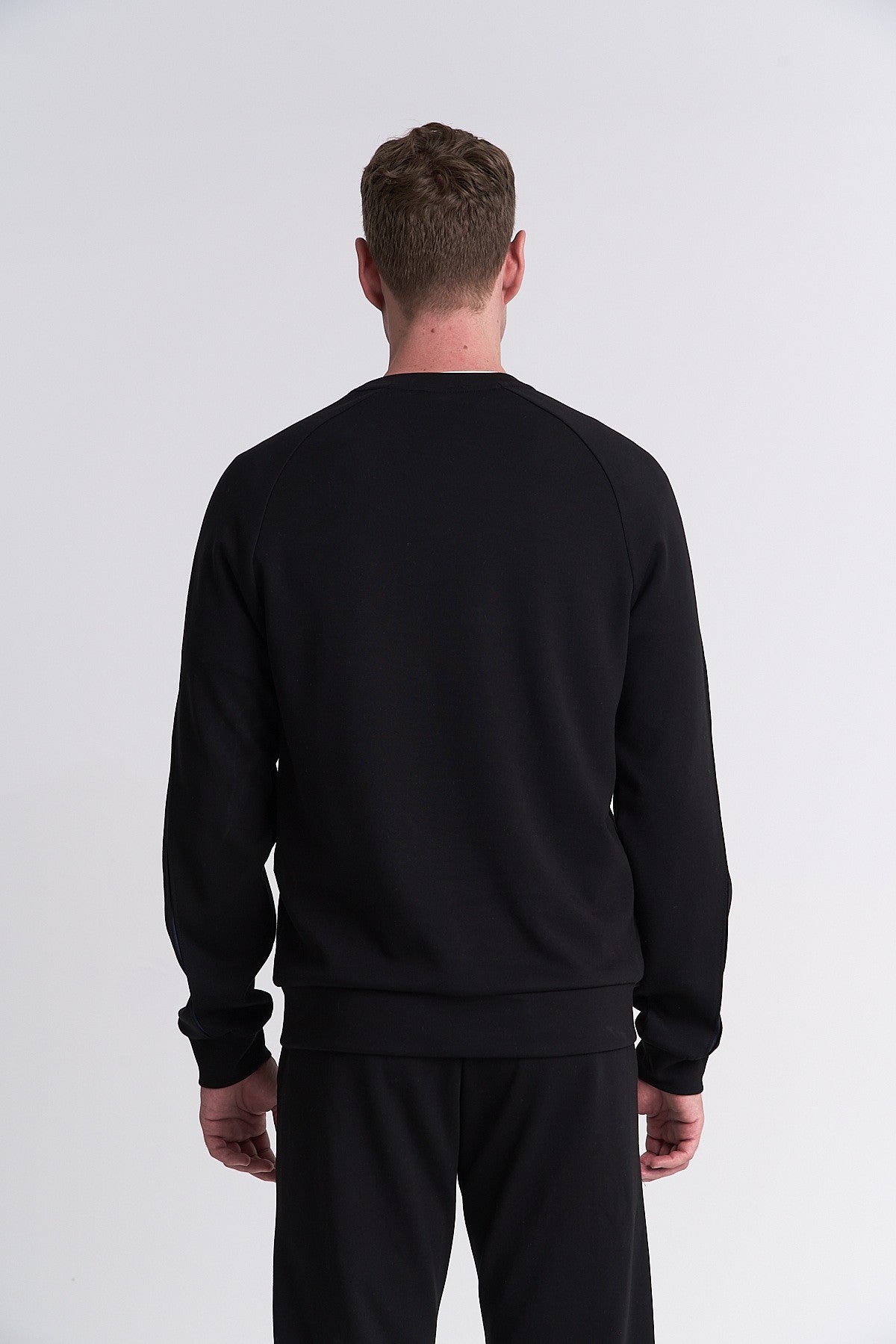 Erkek Bisiklet Yaka Siyah Sweatshirt