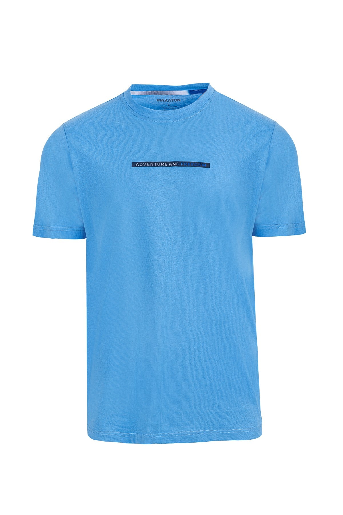 Regular Erkek Bisiklet Yaka Turkuaz T-shirt