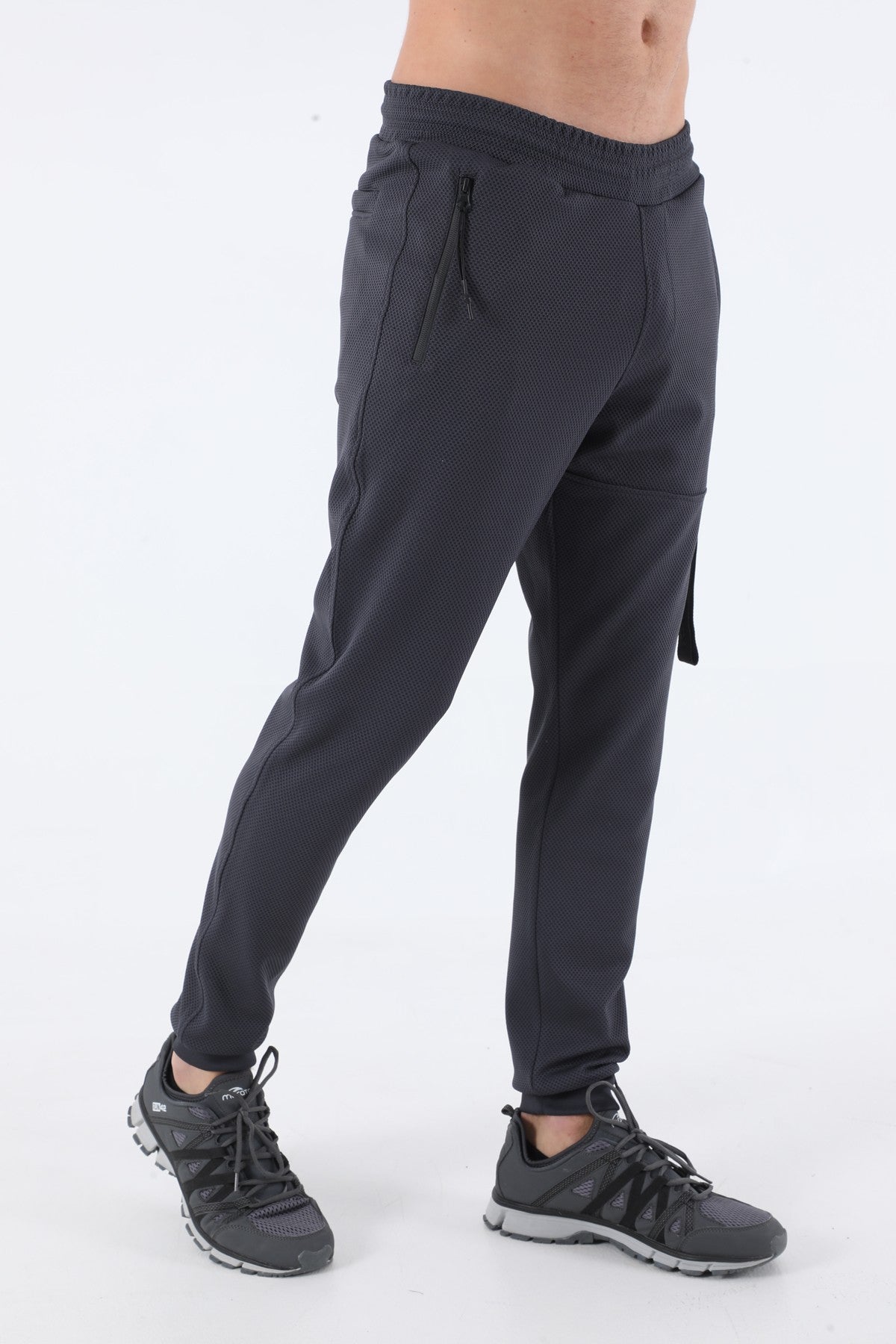 SlimFit Erkek Ribana Paça Antrasit Pantolon